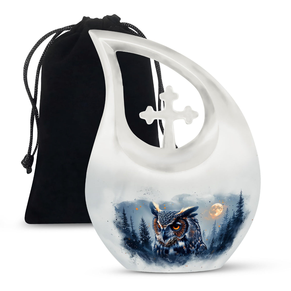 Peaceful Owl Cremation Urn - Memorial Urn For Men & Women