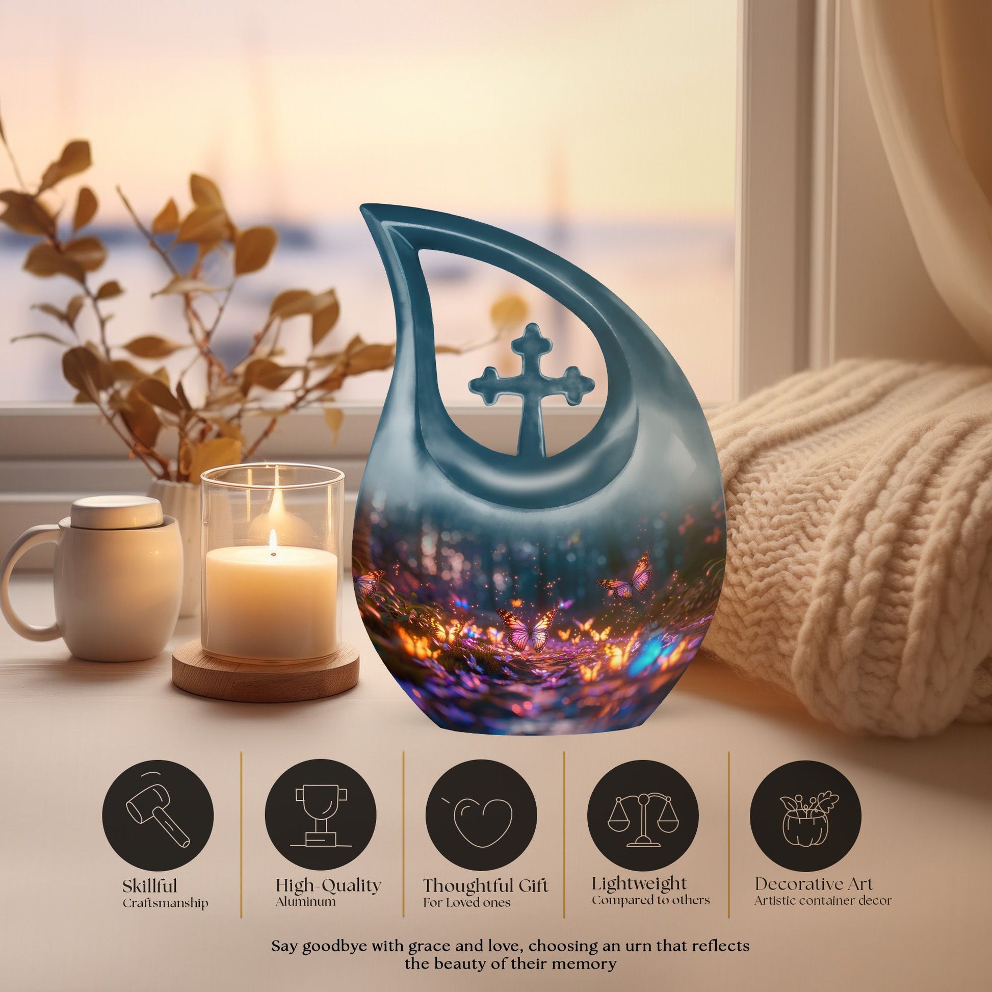 Butterfly Urns For Ashes - Cremation Urn For Adults