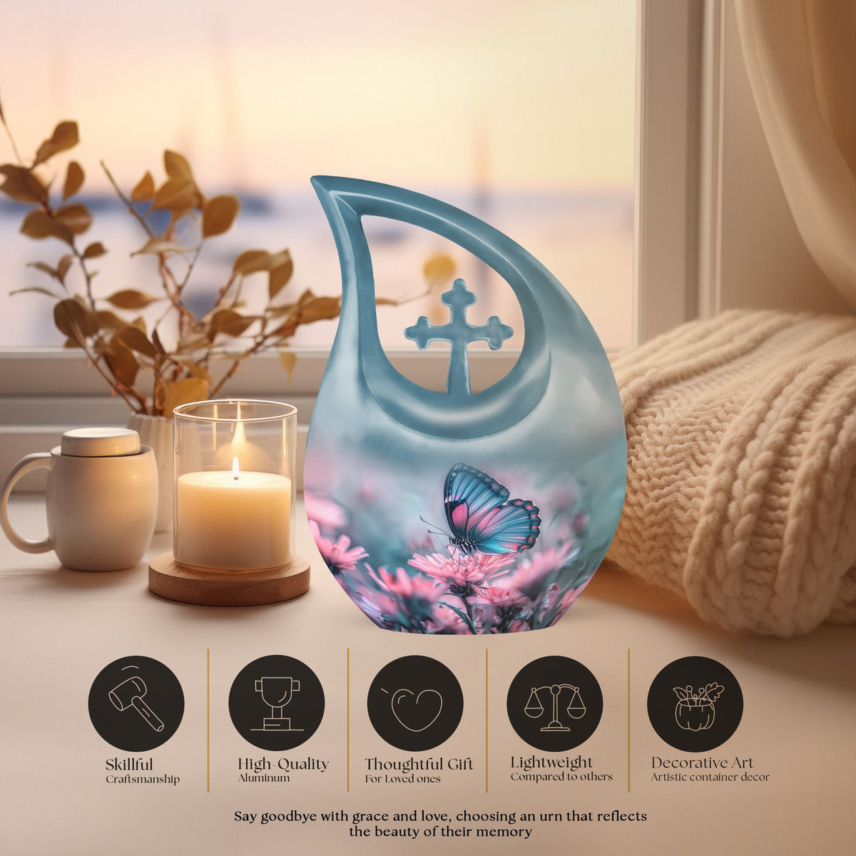 Butterfly Urns For Ashes - Cremation Keepsake Urns For Human Ashes Adult