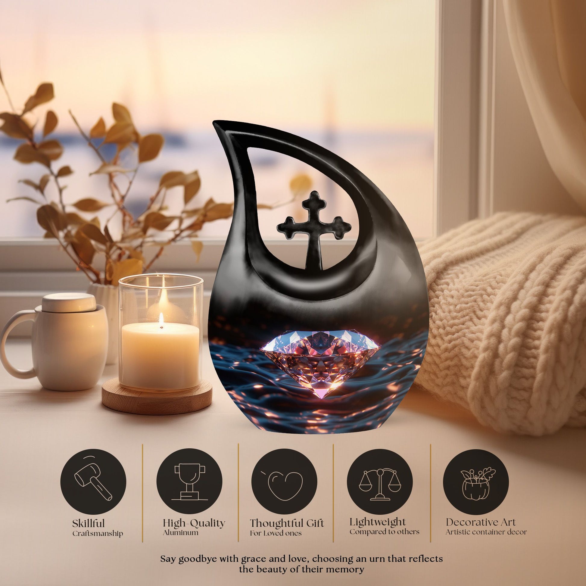 Diamond Urns For Ashes - Mini Cremation Urns