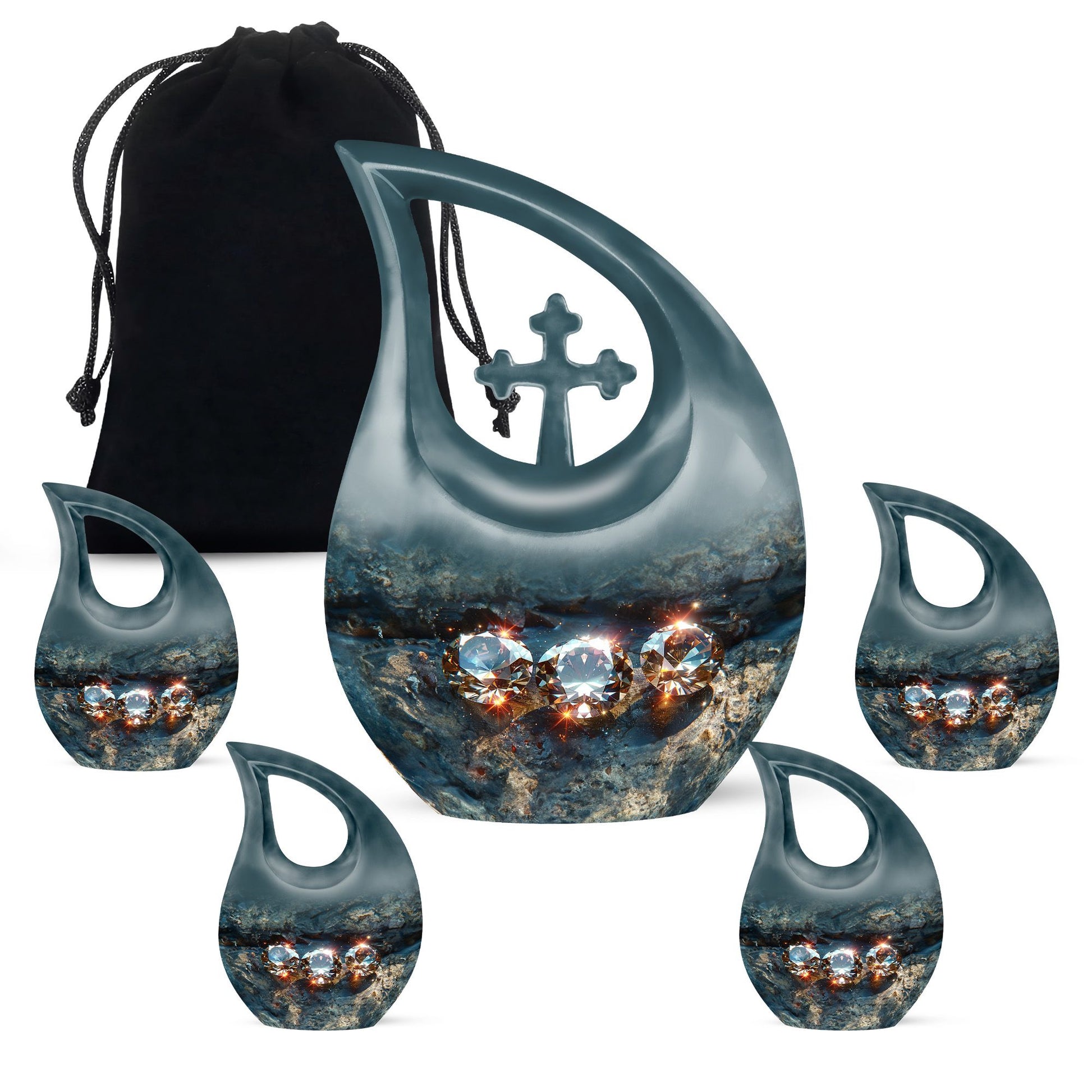 Diamond Urns For Ashes - Adult Size Cremation Urns