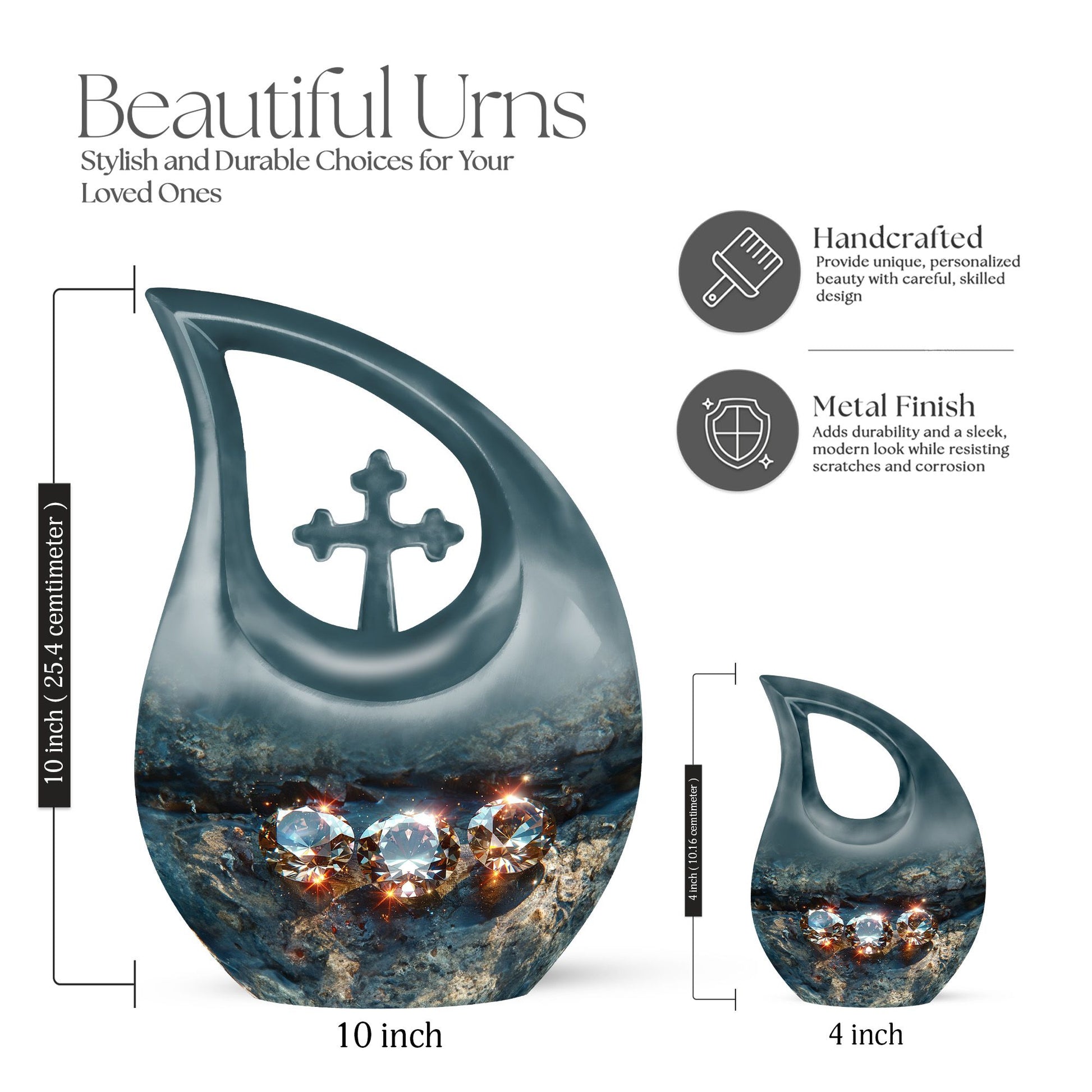 Diamond Urns For Ashes - Adult Size Cremation Urns