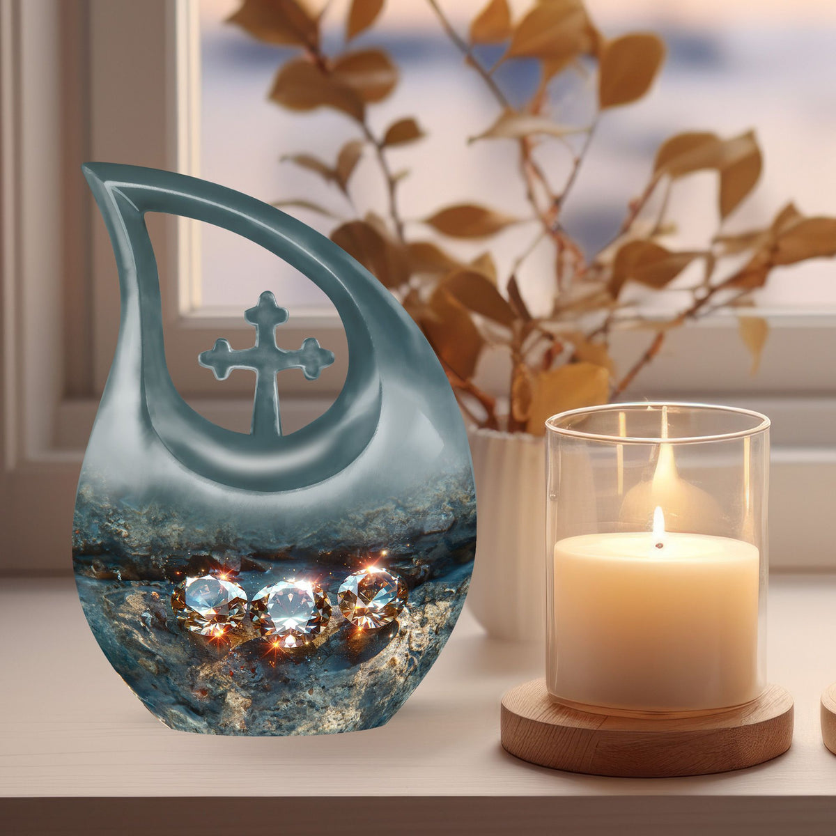 Diamond Urns For Ashes - Adult Size Cremation Urns