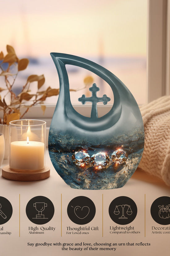 Diamond Urns For Ashes - Adult Size Cremation Urns