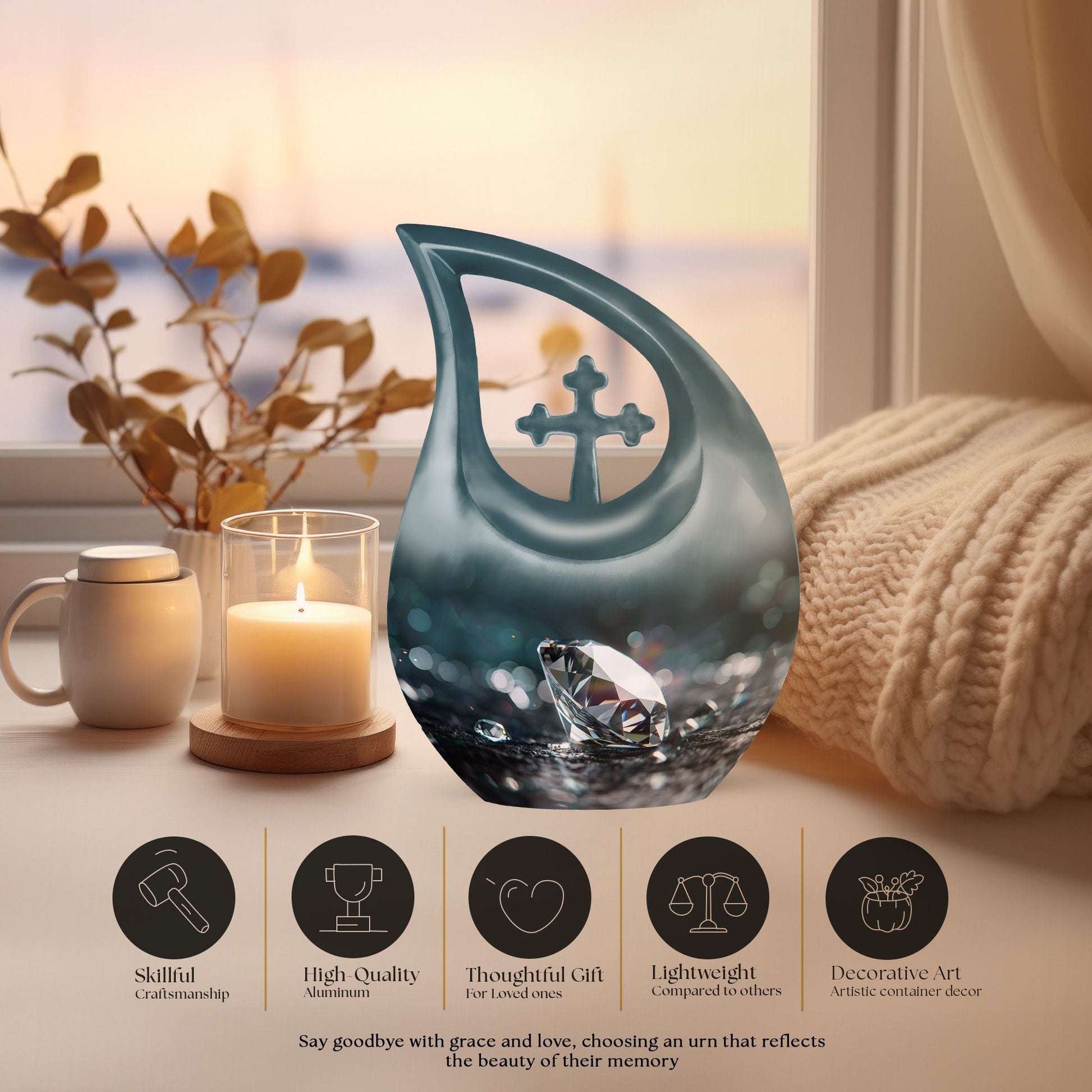 Diamond Urns For Ashes - Cremation Urn For Ashes