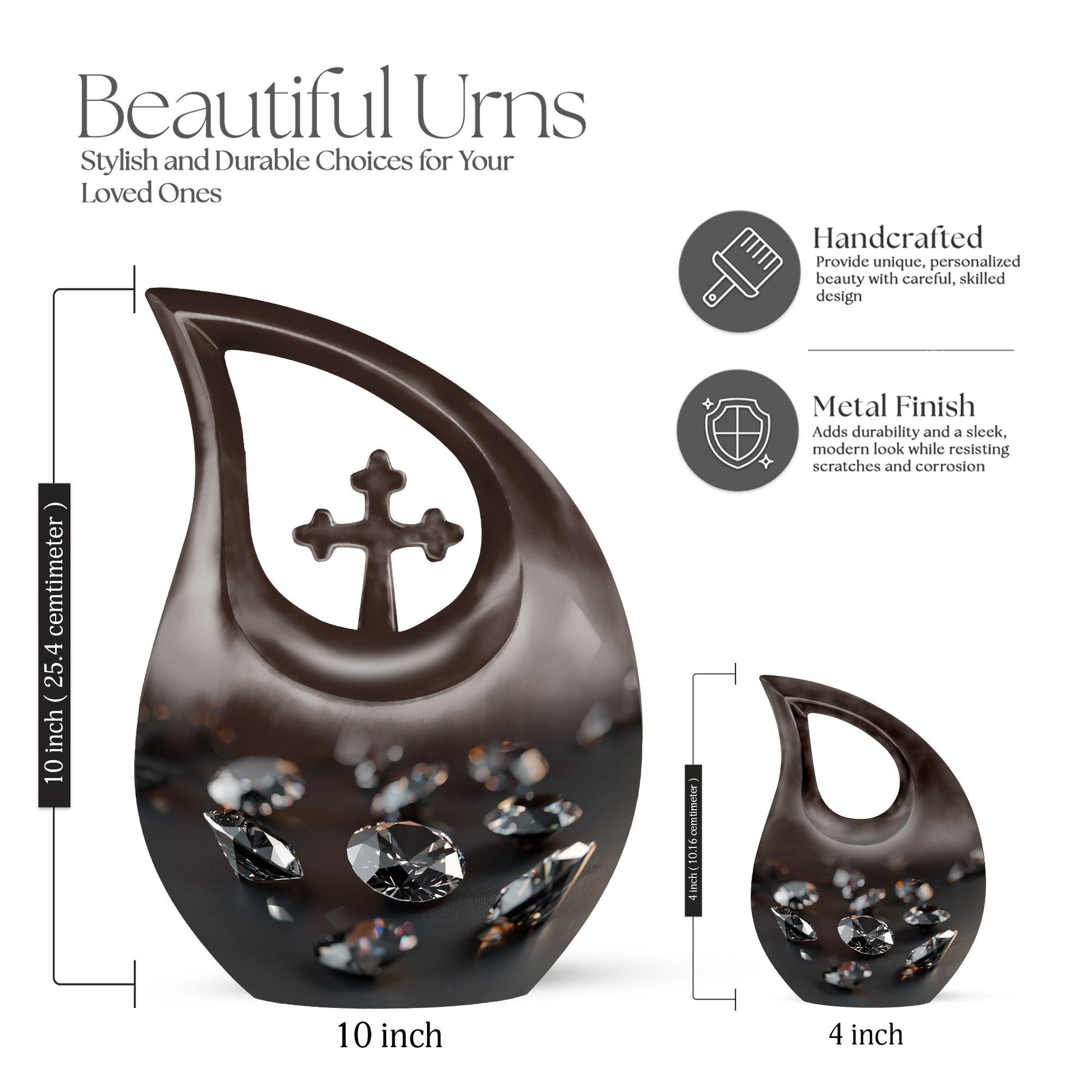 Diamond Urns For Ashes - Small Cremation Urns For Human Ashes Adult