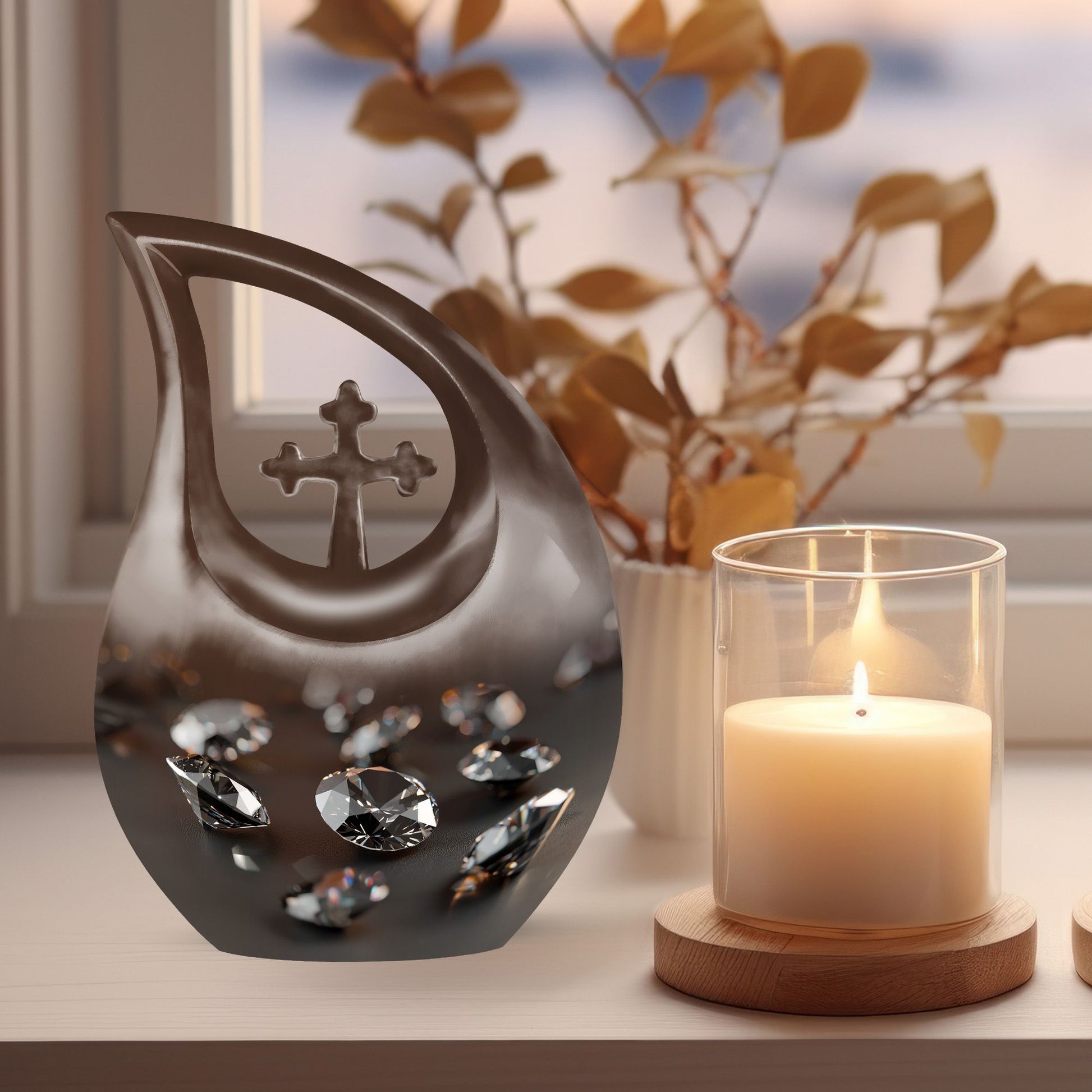 Diamond Urns For Ashes - Small Cremation Urns For Human Ashes Adult