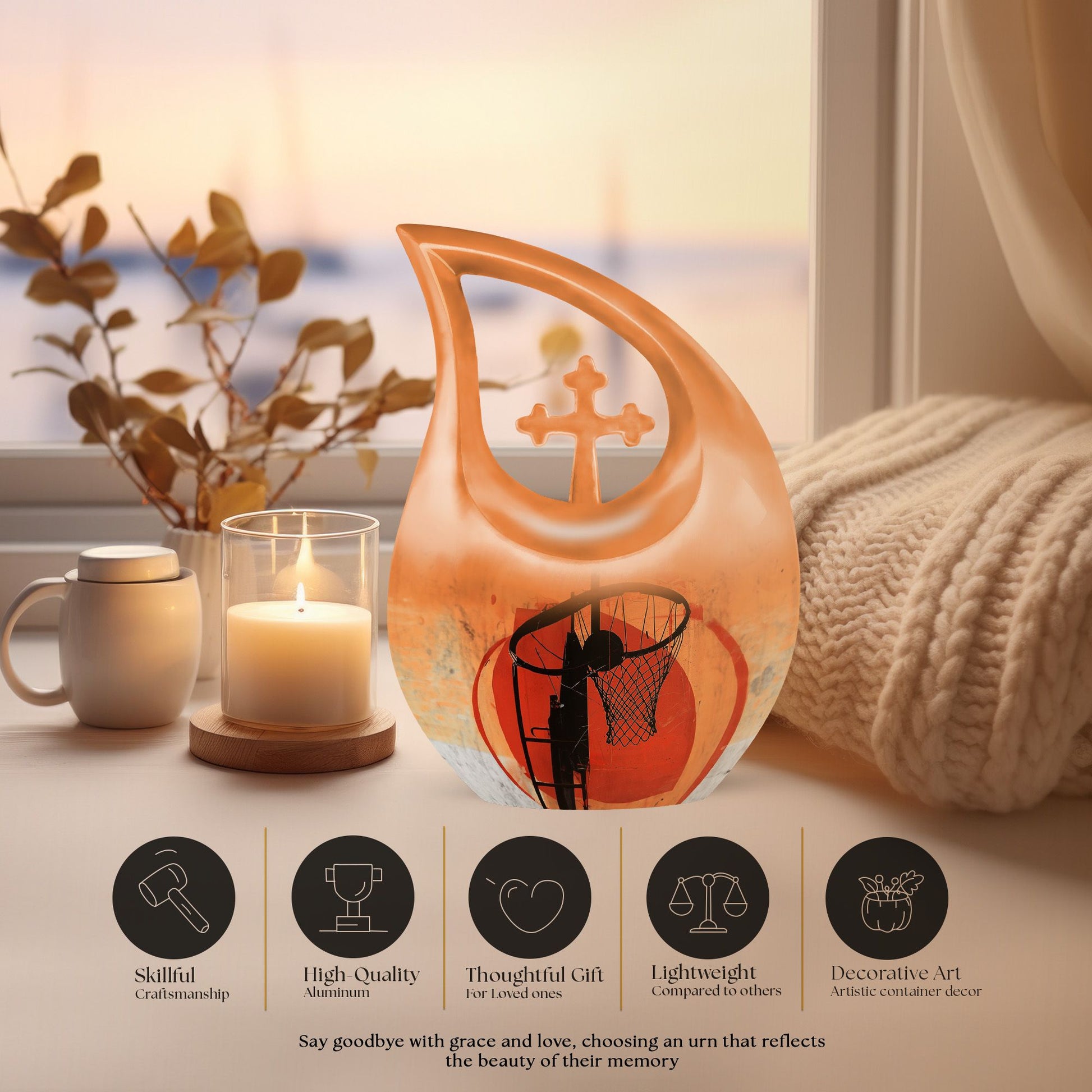 Basketball Urns For Ashes - Cremation Urn For Adult