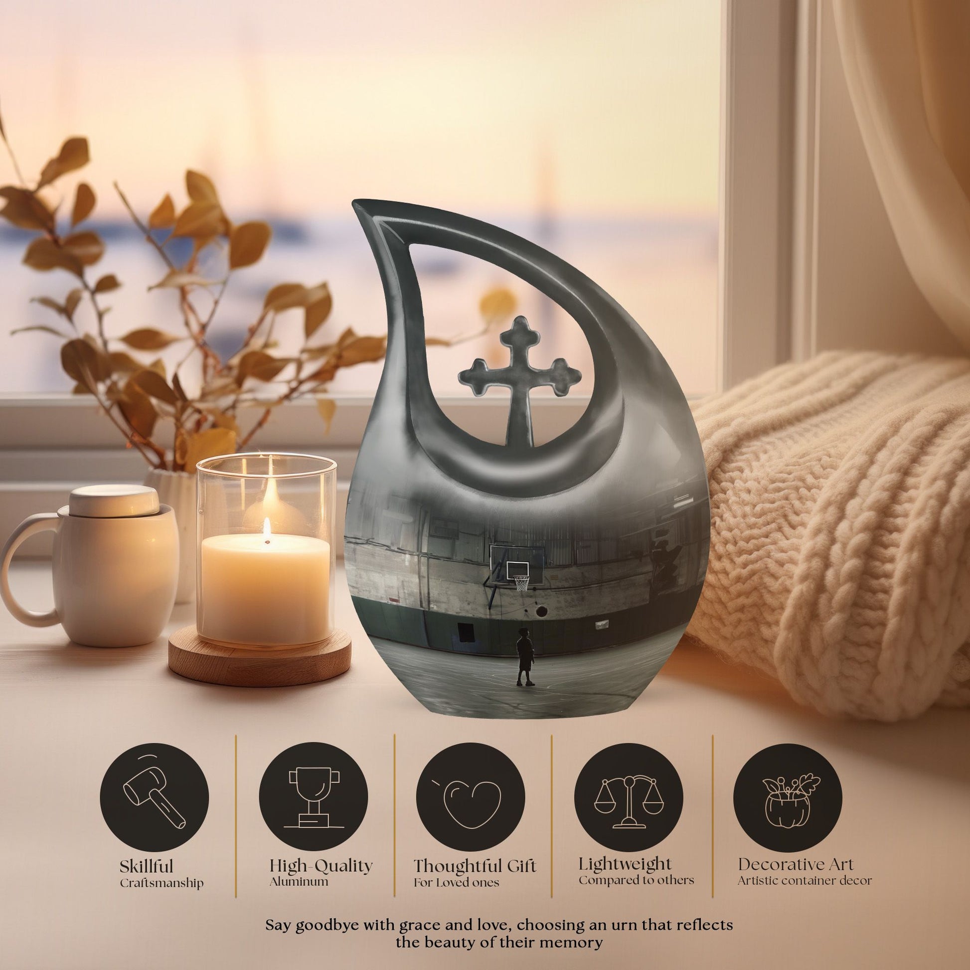 Basketball Urns For Ashes - Cremation Urns For Human Ashes Adult Set