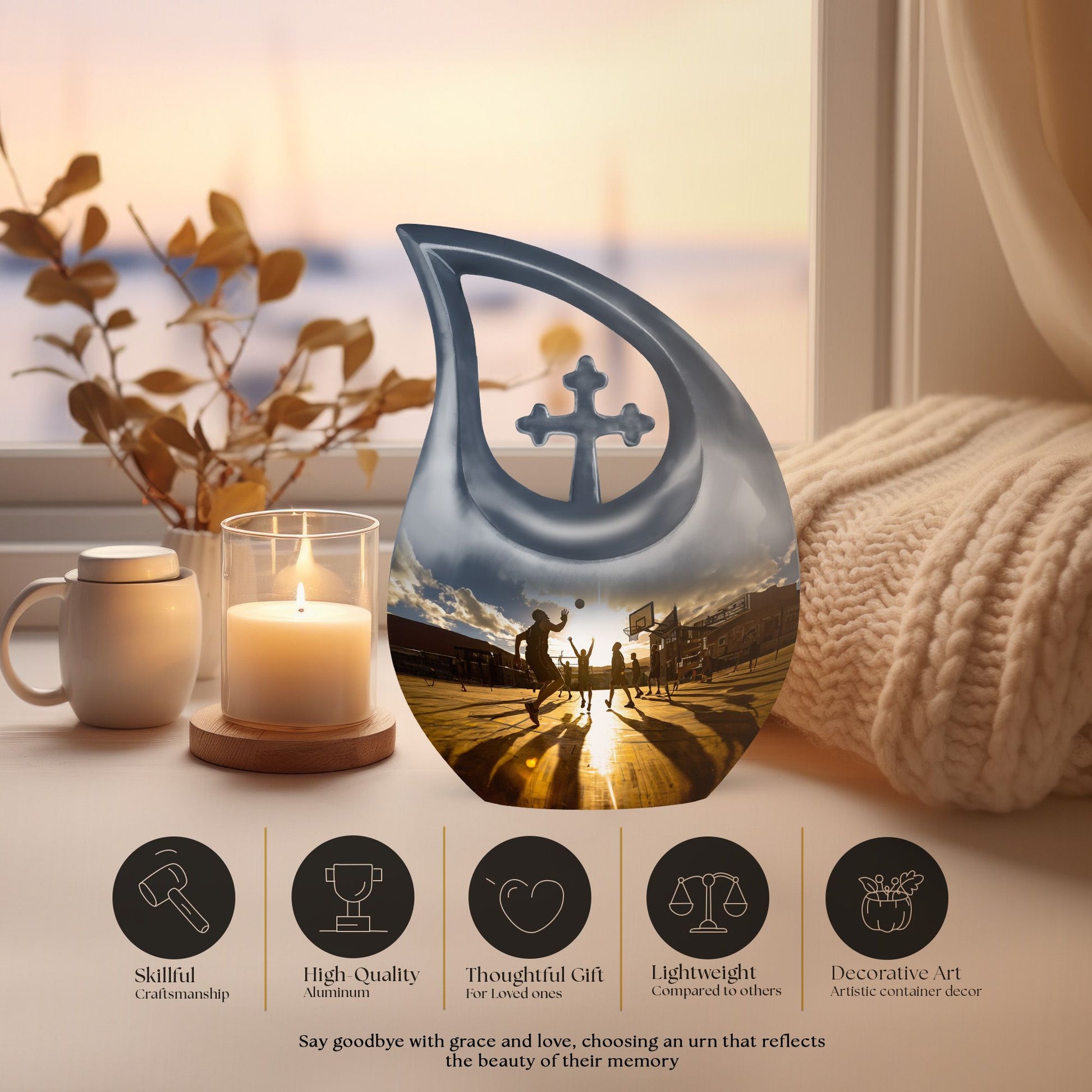 Basketball Urns For Ashes - Cremation Urns Set