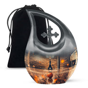 Basketball Court Cremation Urn - Decorative Funeral Urn For Loved Ones