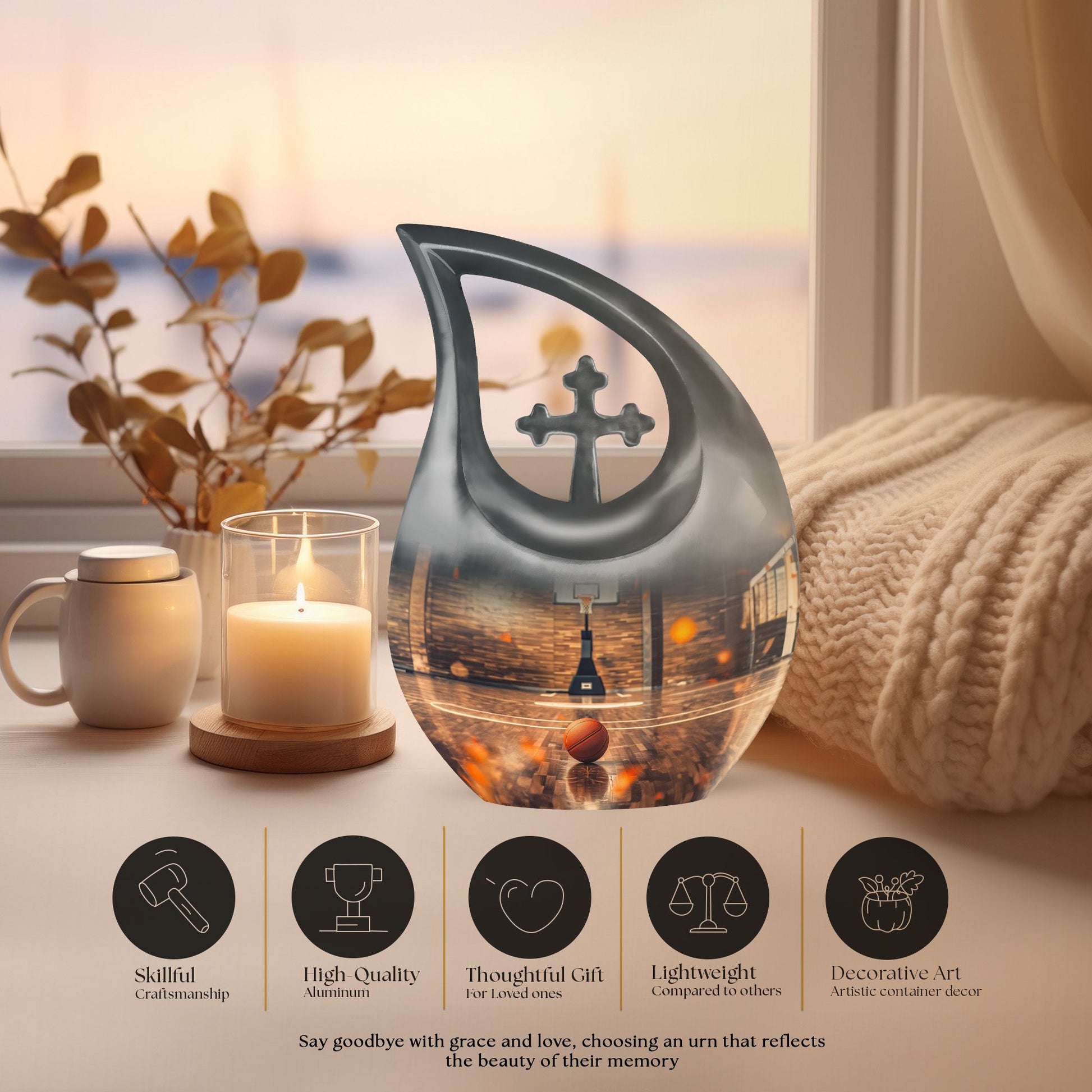 Basketball Urns For Ashes - Cremation Ashes Urns Combo