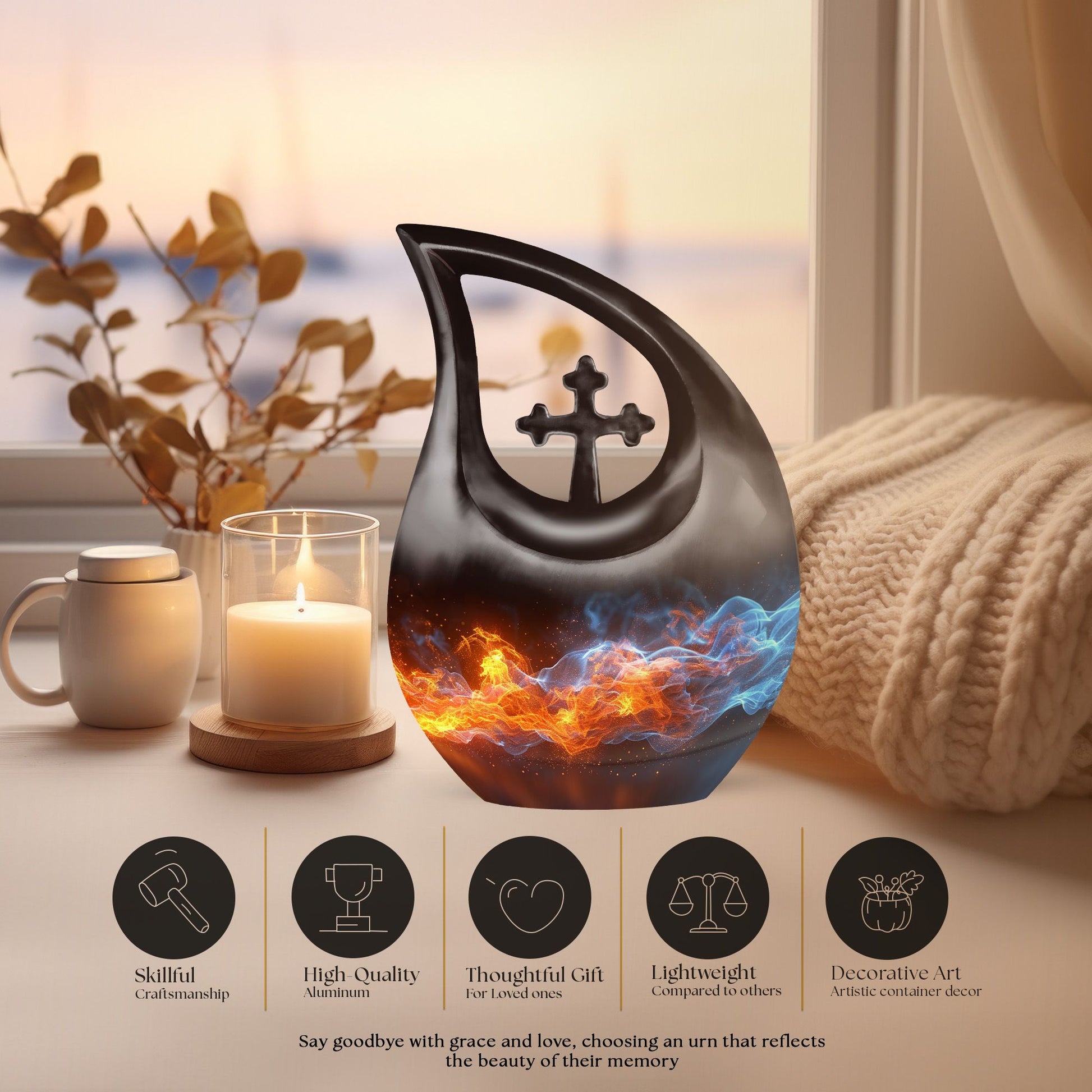 Fire Urns For Ashes - Cremation Urn Keepsake