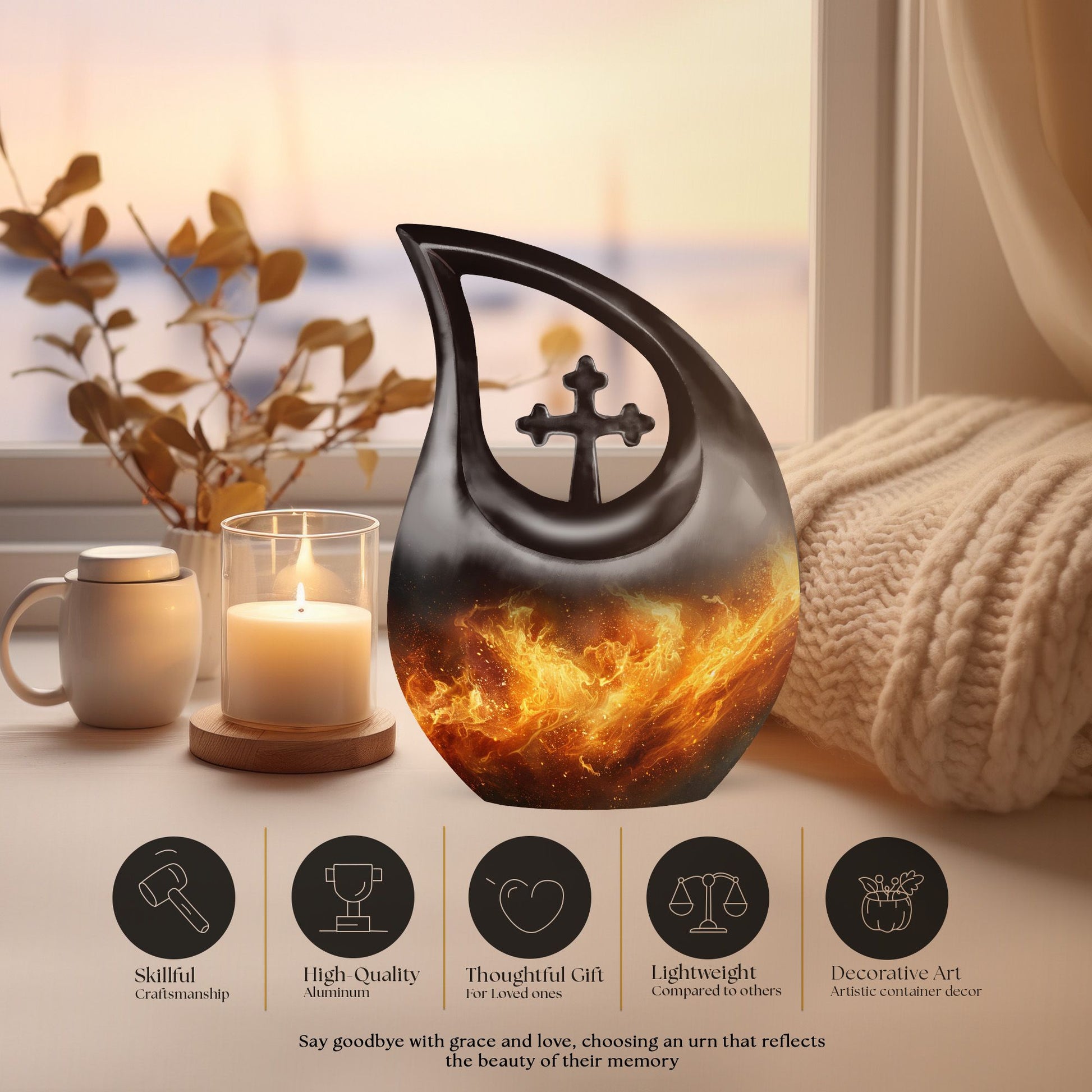 Fire Urns For Ashes - Cremation Urn For Human Ashes