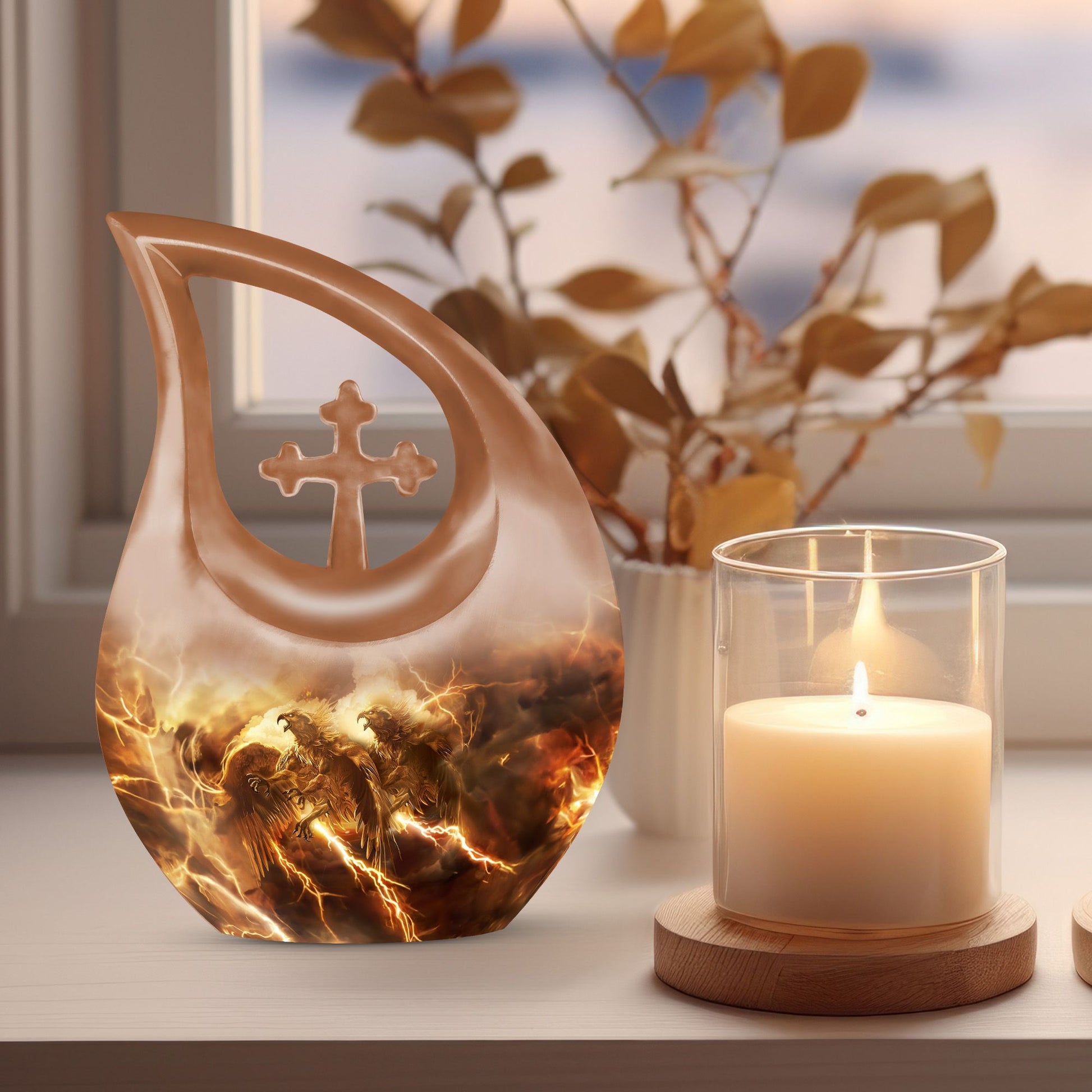 Catholic Urns For Ashes - Cremation Urns With Keepsake