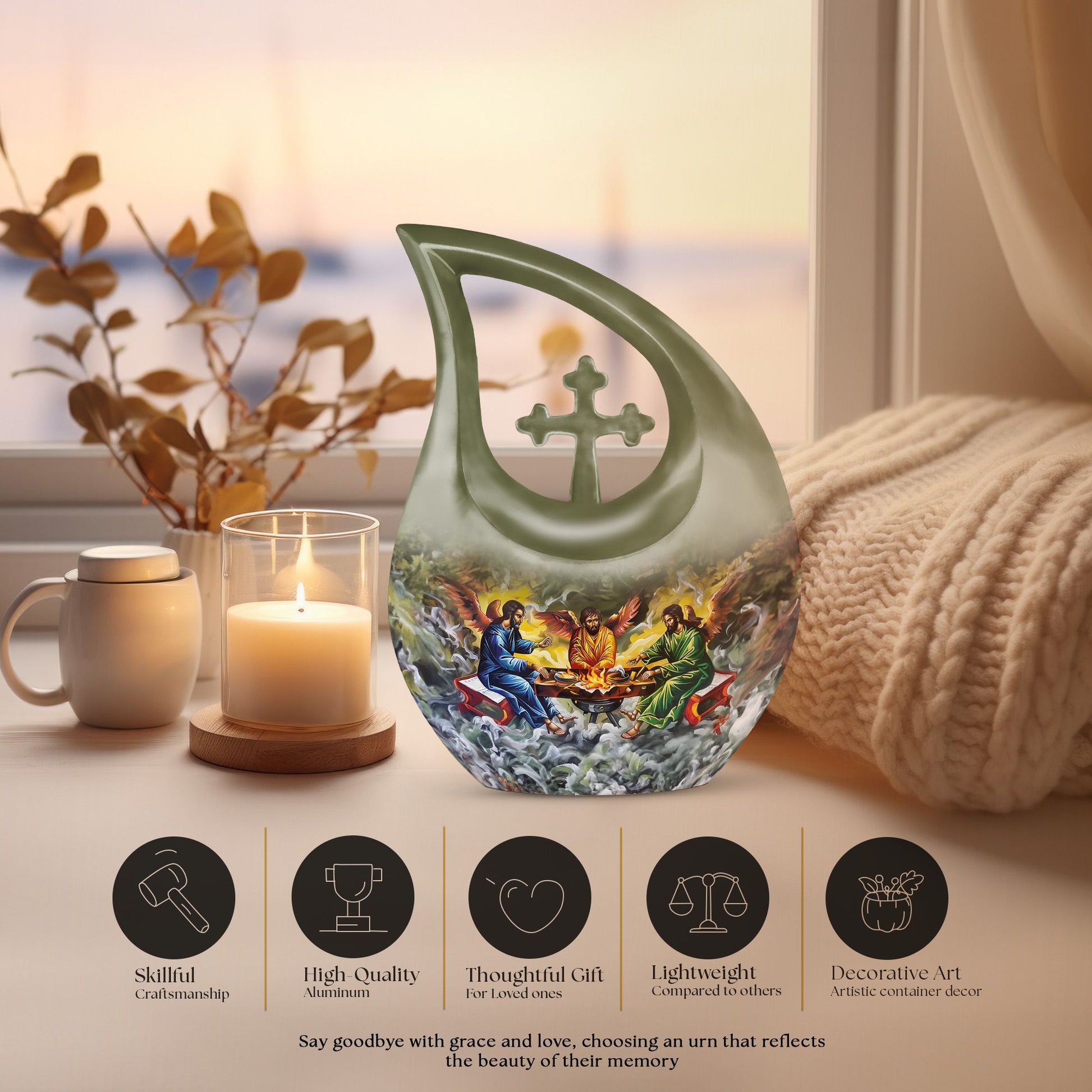 Catholic Urns For Ashes - Cremation Urn Adult Human