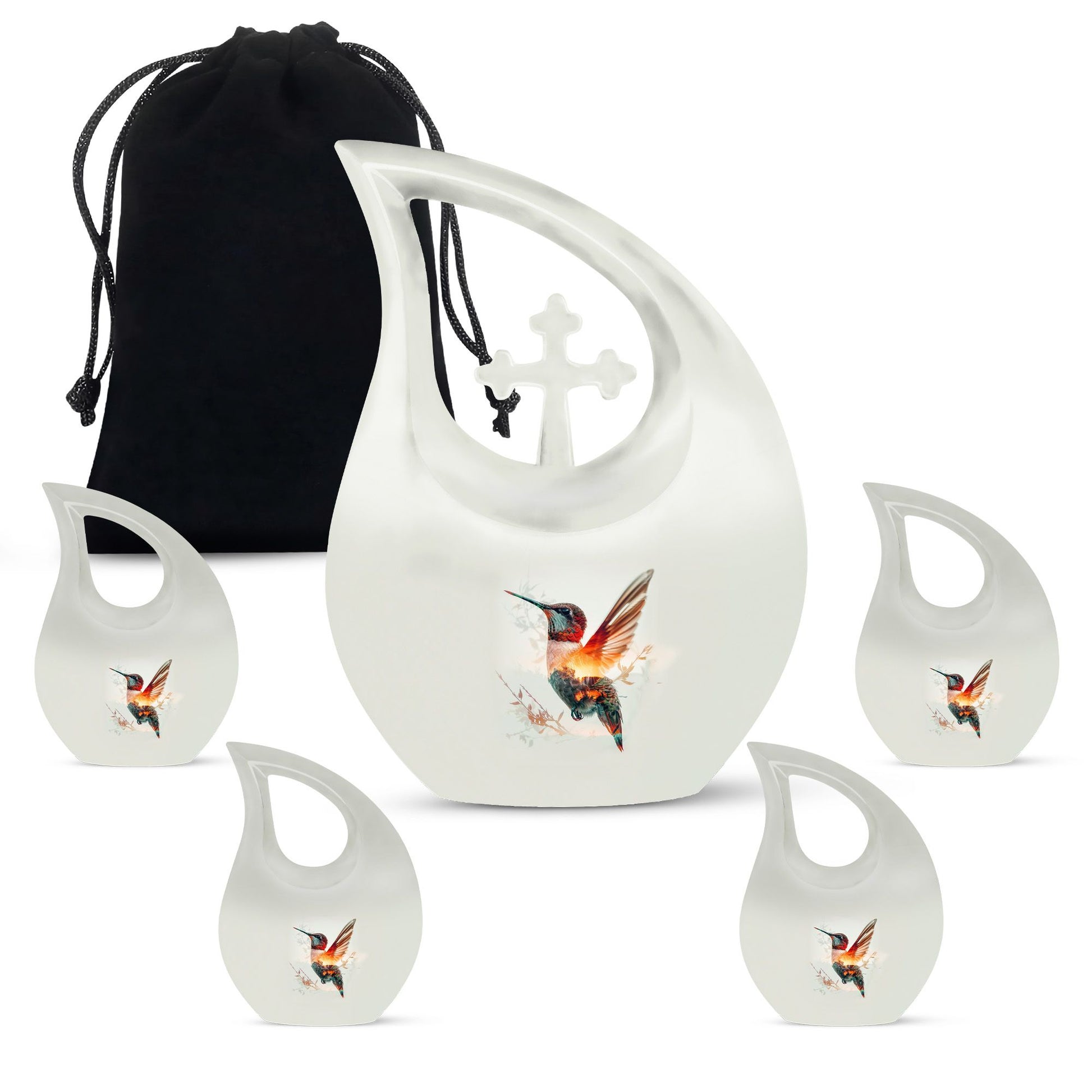 Humming Bird Urns For Ashes - Cremation Urns For Human Ashes Adult Black