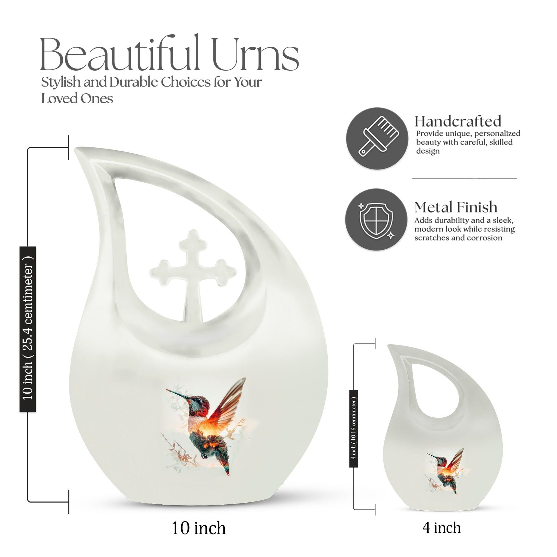 Humming Bird Urns For Ashes - Cremation Urns For Human Ashes Adult Black
