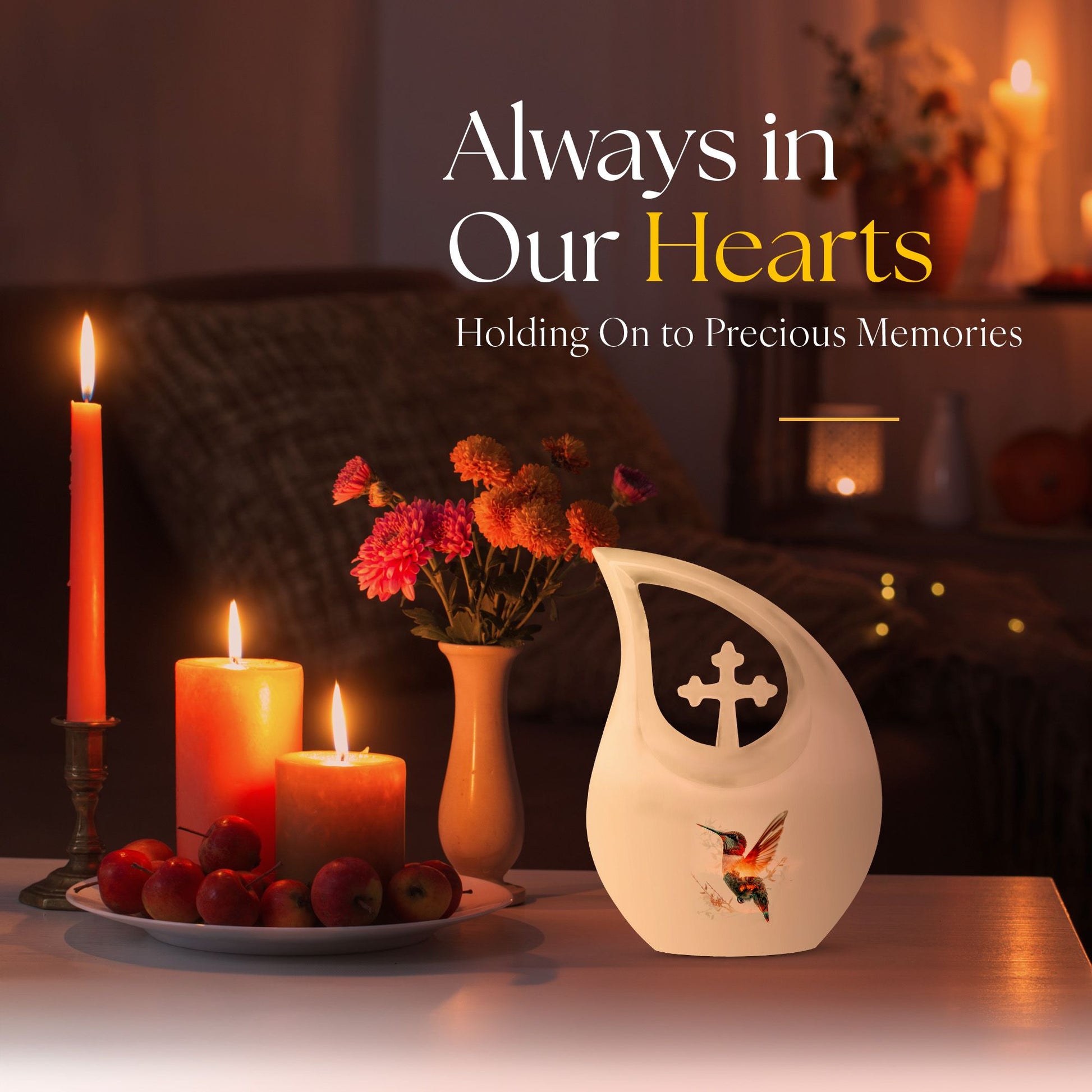 Humming Bird Urns For Ashes - Cremation Urns For Human Ashes Adult Black