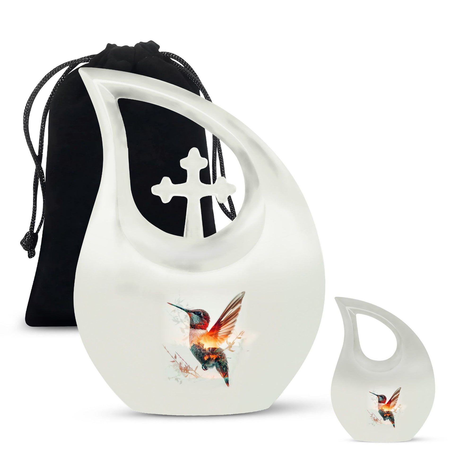 Humming Bird Urns For Ashes - Cremation Urns For Human Ashes Adult Black