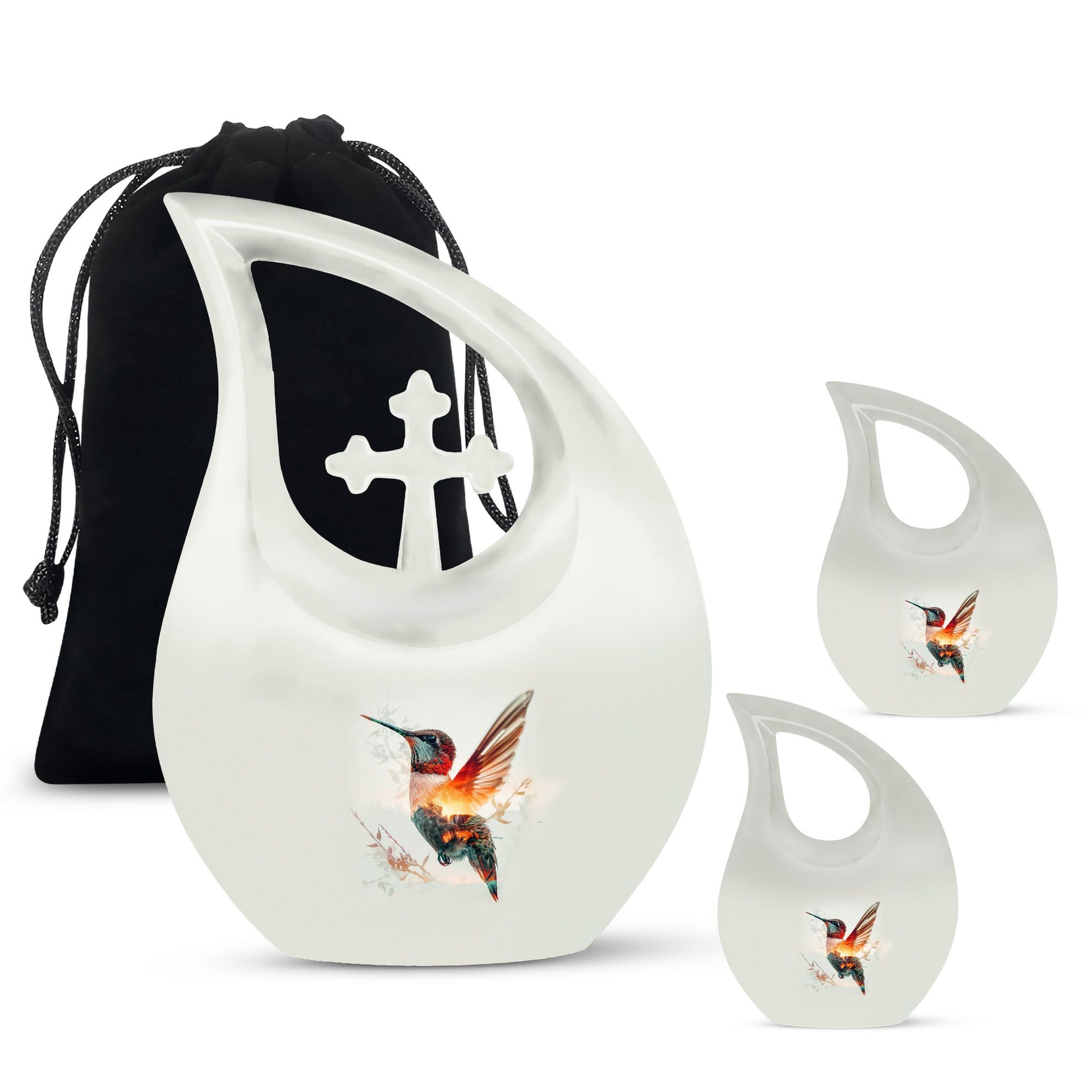Humming Bird Urns For Ashes - Cremation Urns For Human Ashes Adult Black