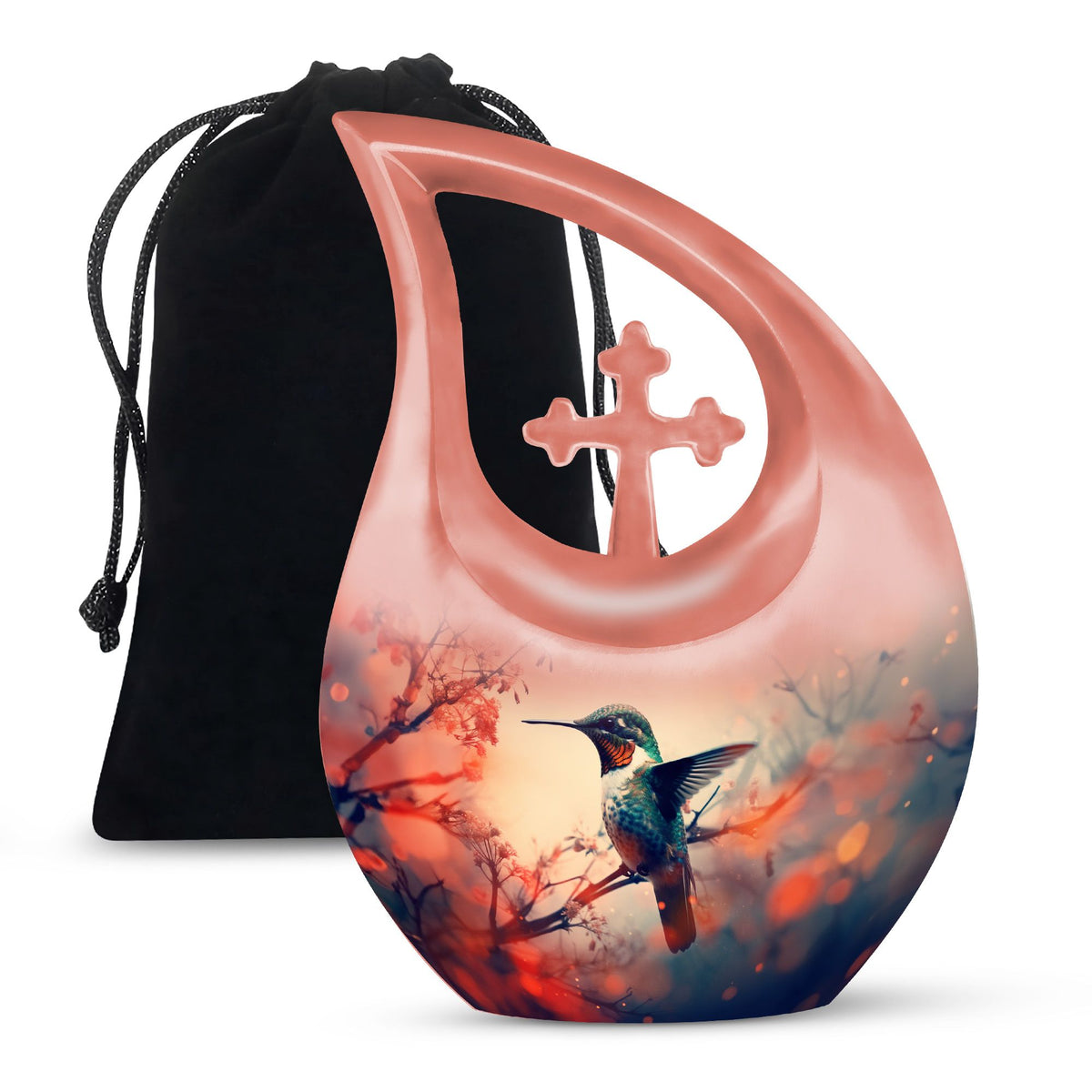Artistic Hummingbird Memorial Urn - Beautiful Funeral Urn For Male & Female
