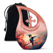 Artistic Hummingbird Memorial Urn - Beautiful Funeral Urn For Male & Female