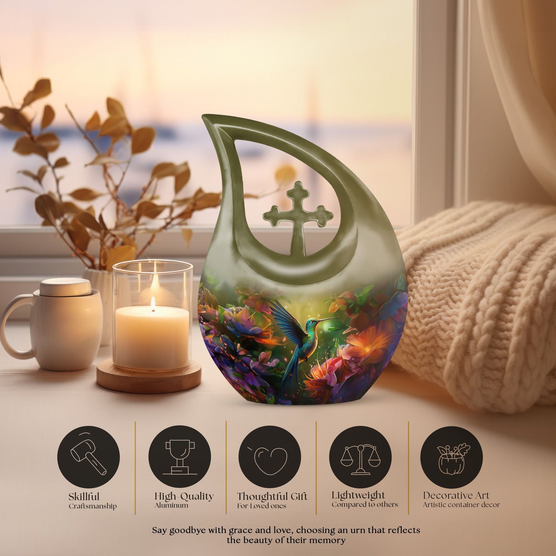 Humming Bird Urns For Ashes - Cremation Urns For Adult Ashes Small