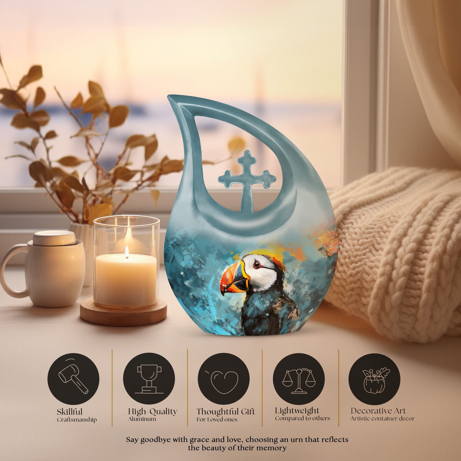 Puffin Bird Urns For Ashes - Cremation Urn Adult Ash