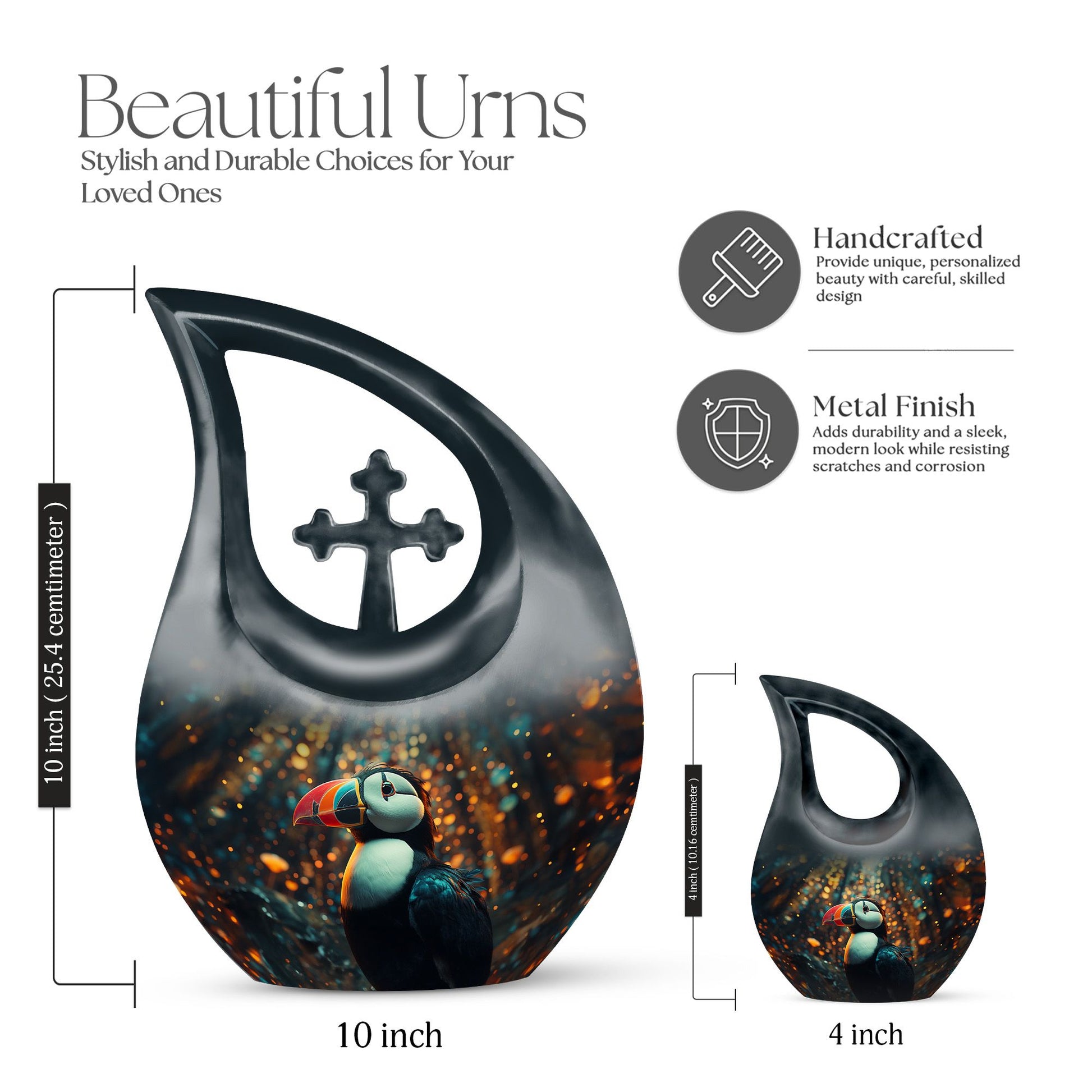 Puffin Bird Urns For Ashes - Cremation Keepsakes Ashes