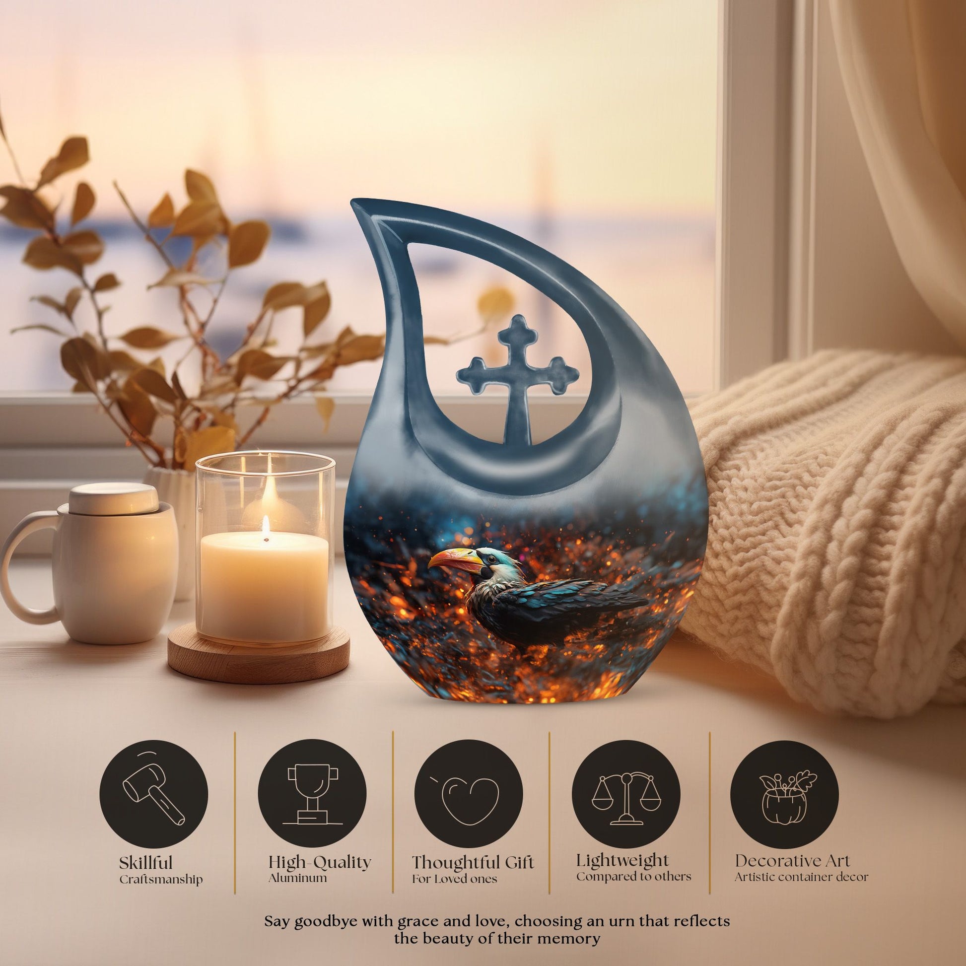 Puffin Bird Urns For Ashes - Human Cremation Urns Adult
