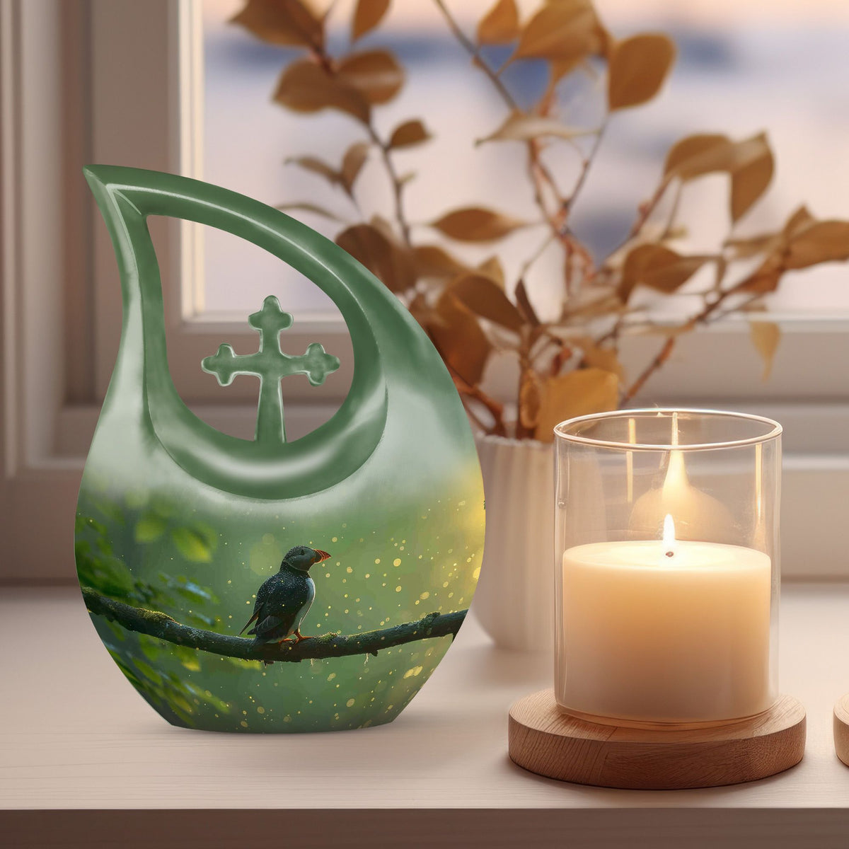 Puffin Bird Urns For Ashes - Small Urns For Human Ashes Keepsake