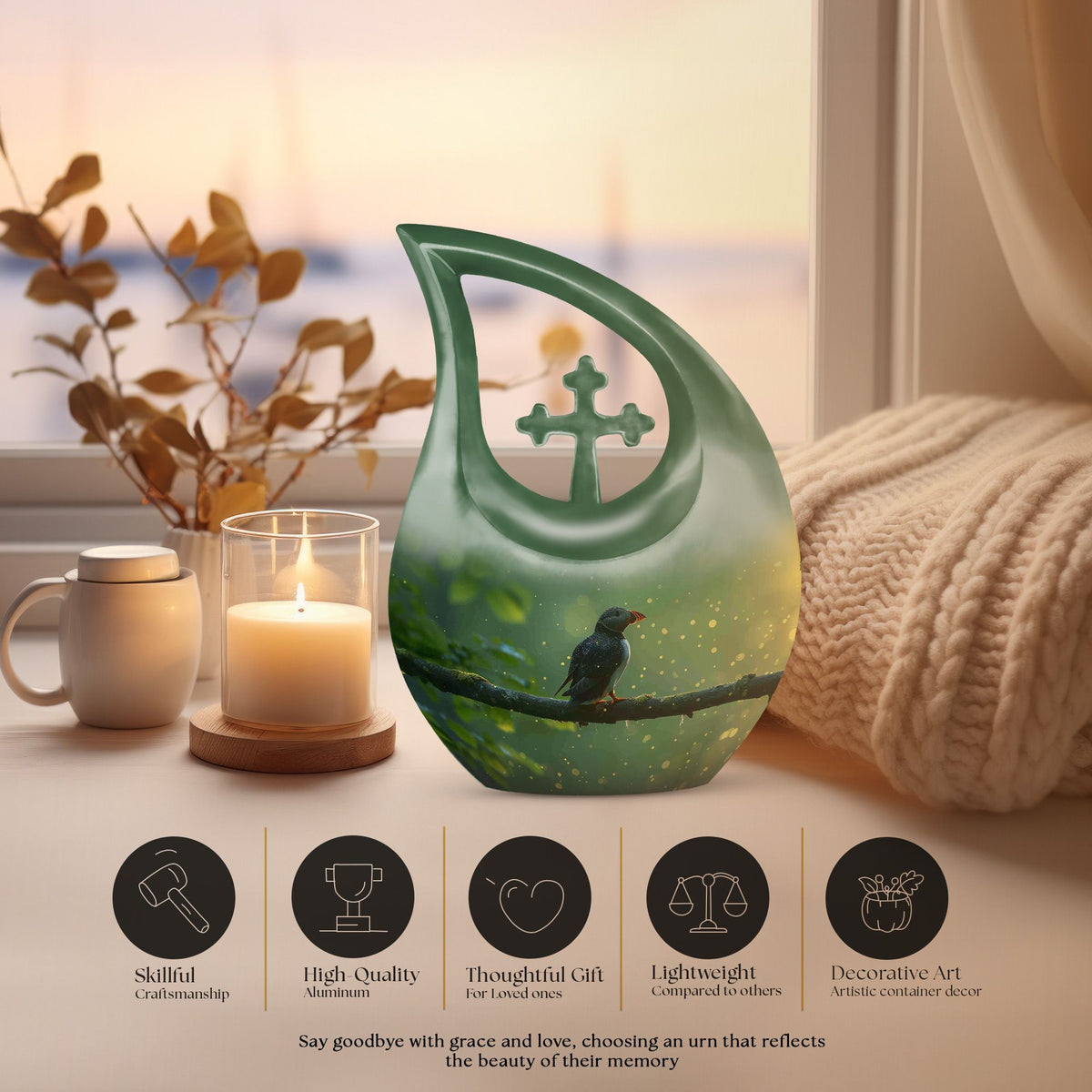 Puffin Bird Urns For Ashes - Small Urns For Human Ashes Keepsake