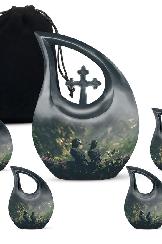 Puffin Bird Urns For Ashes - Small Keepsake Urns For Human Ashes