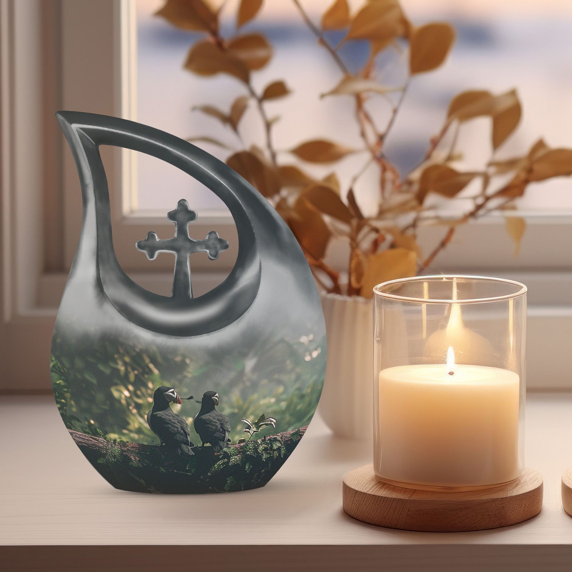 Puffin Bird Urns For Ashes - Small Keepsake Urns For Human Ashes
