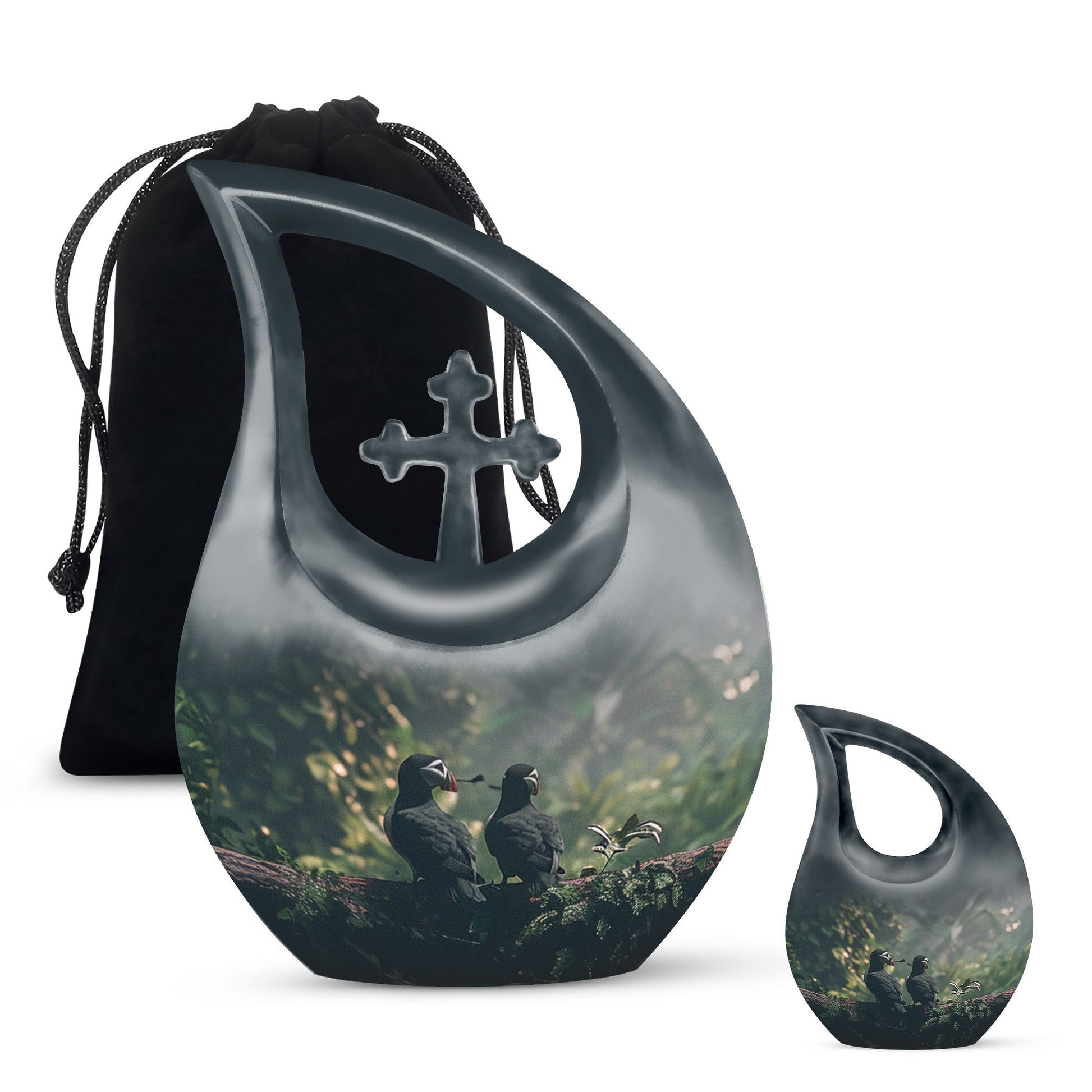 Puffin Bird Urns For Ashes - Small Keepsake Urns For Human Ashes