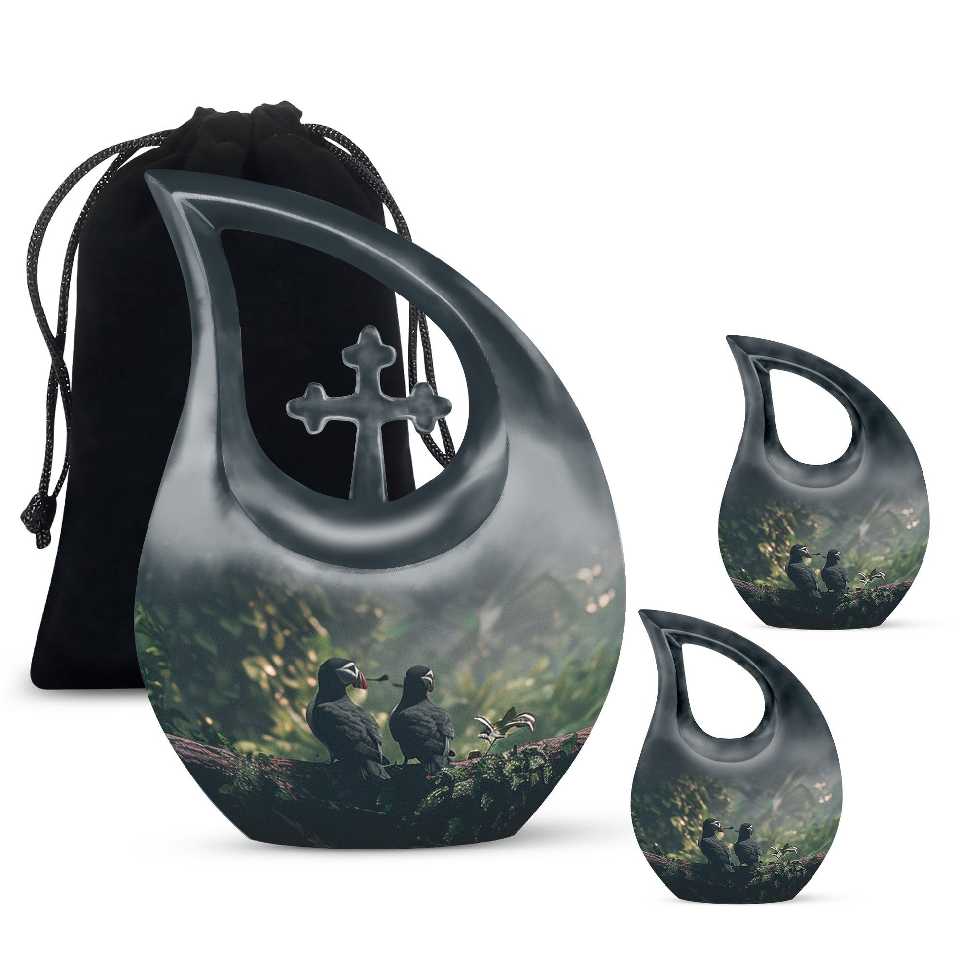 Puffin Bird Urns For Ashes - Small Keepsake Urns For Human Ashes