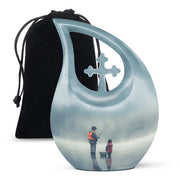 Fishing Theme Memorial Urn - Cremation Urn For Male & Female