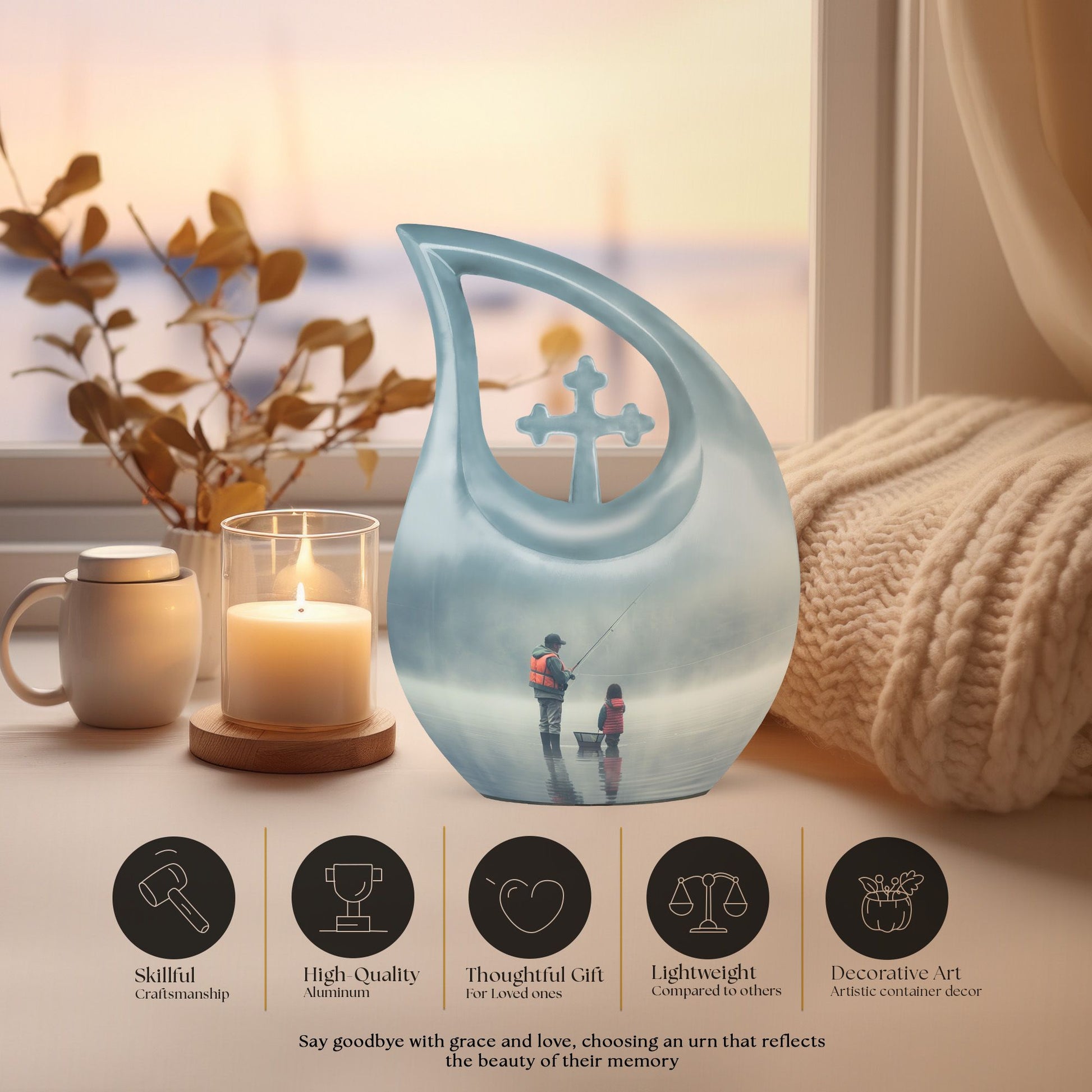 Fishing Urns For Ashes - Mini Keepsake Urns