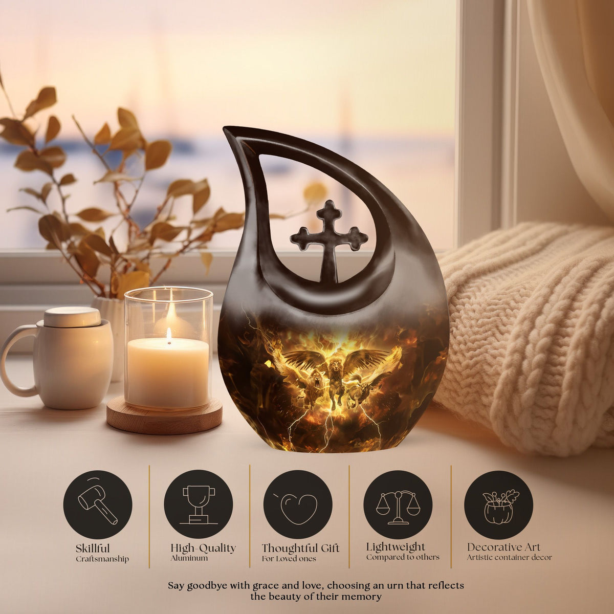 Catholic Urns For Ashes - Mini Urns For Human Ashes Keepsake