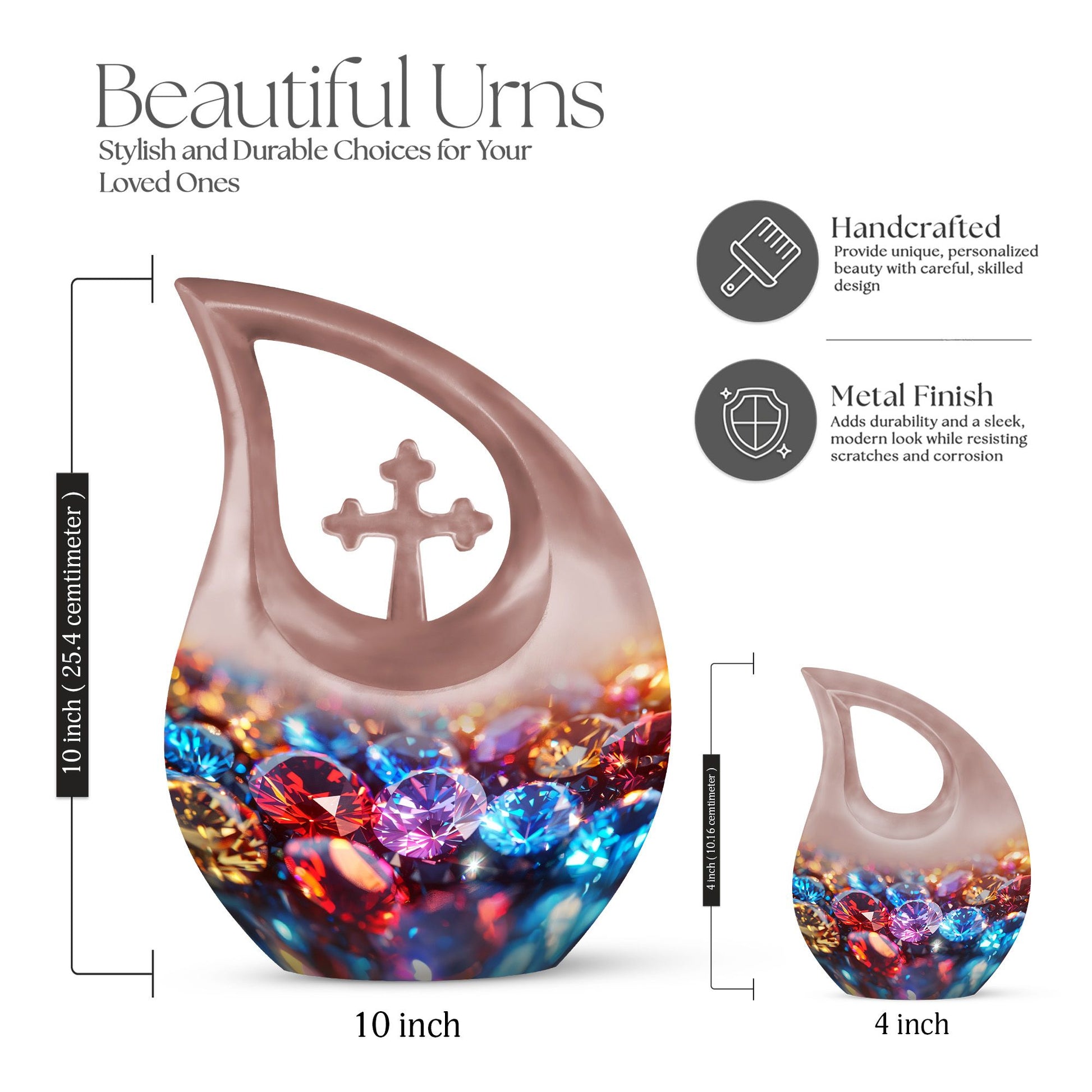 Diamond Urns For Ashes - Urn Keepsake Combo Set