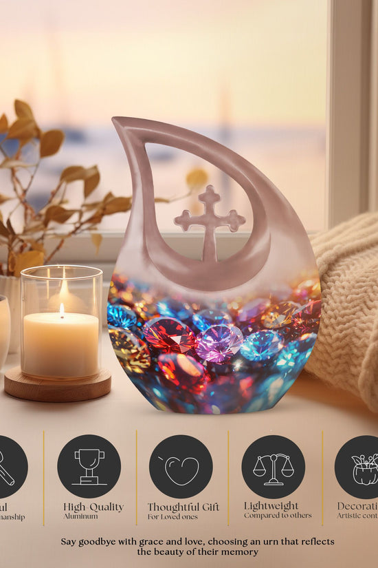 Diamond Urns For Ashes - Urn Keepsake Combo Set