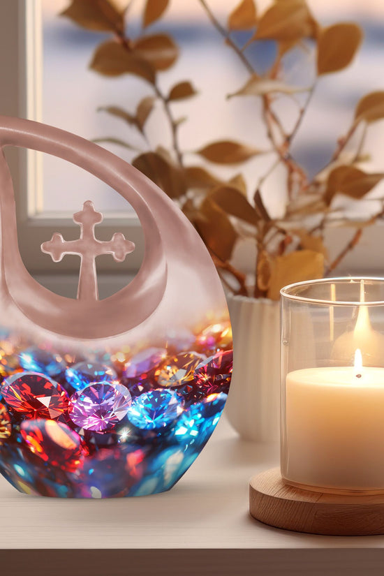 Diamond Urns For Ashes - Urn Keepsake Combo Set