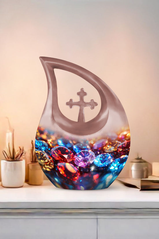 Diamond Urns For Ashes - Urn Keepsake Combo Set