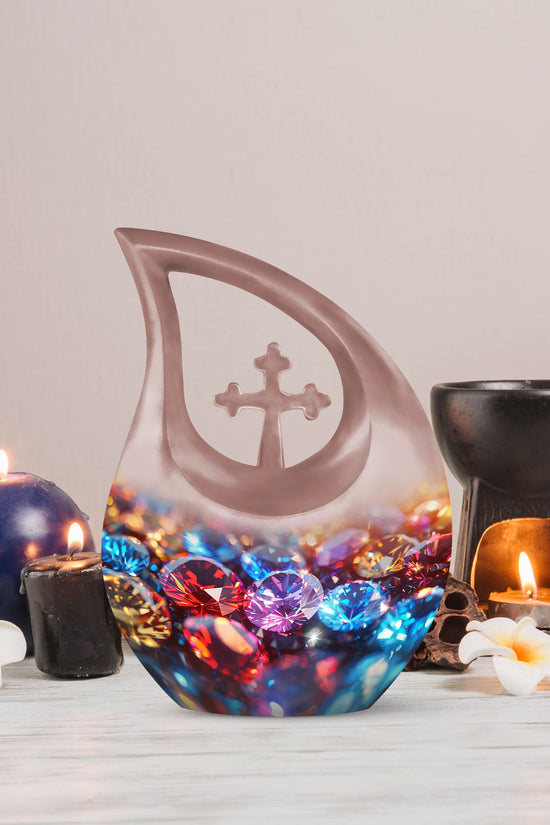 Diamond Urns For Ashes - Urn Keepsake Combo Set