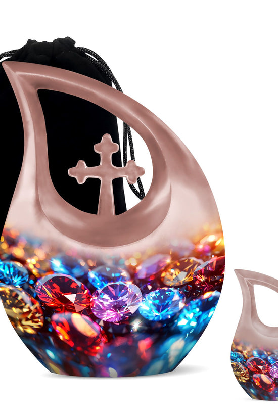 Diamond Urns For Ashes - Urn Keepsake Combo Set