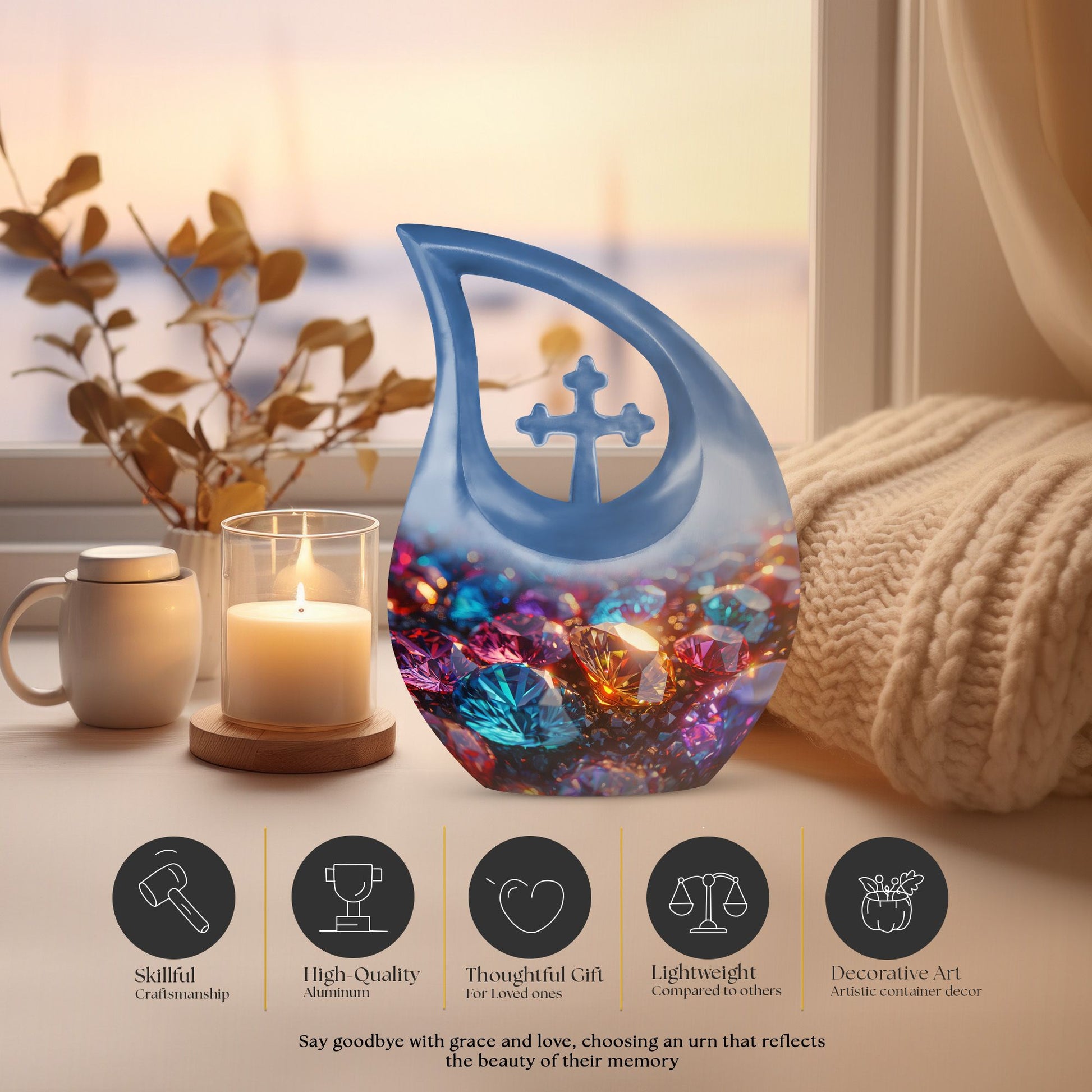 Diamond Urns For Ashes - Keepsake Urns For Human Ashes Adult