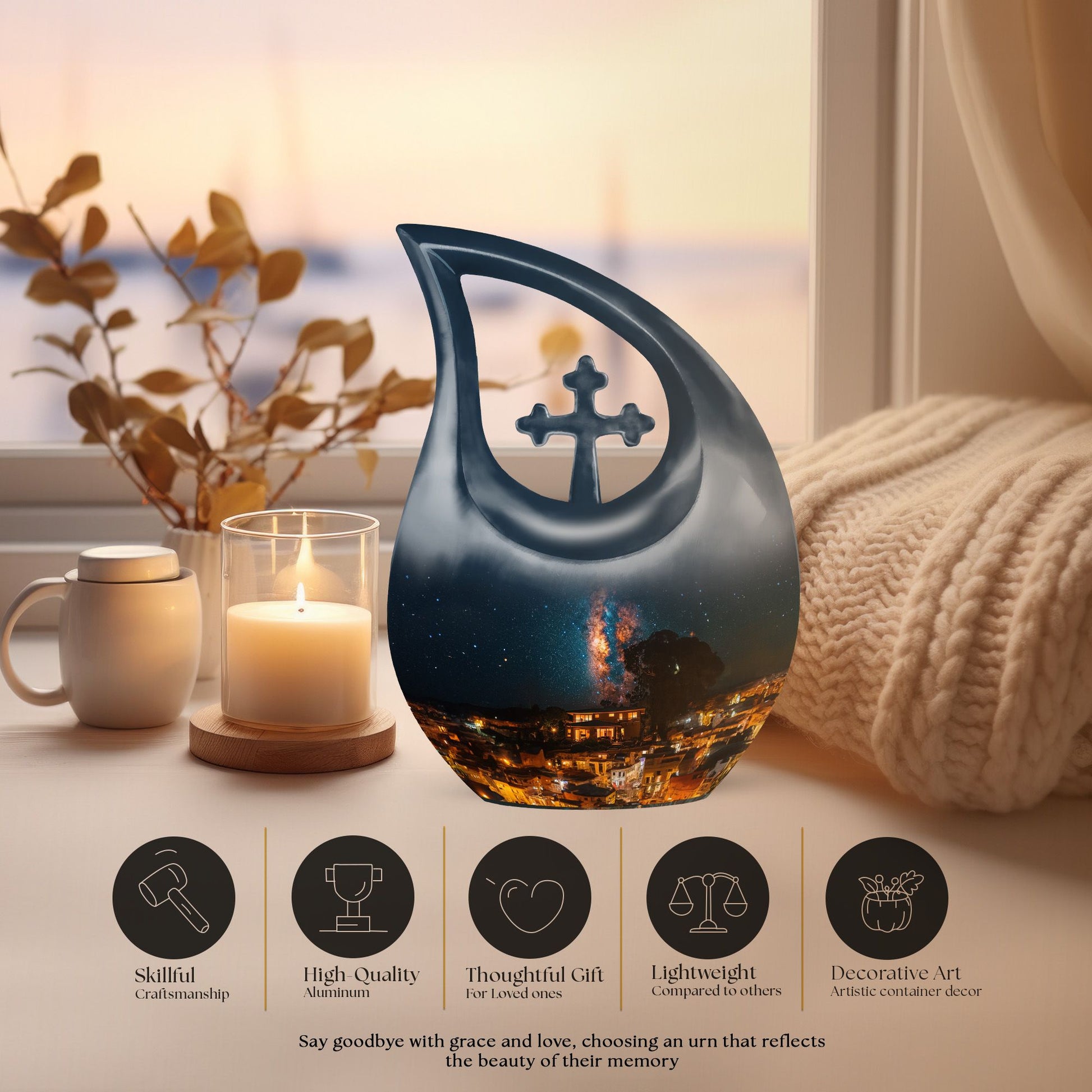 Galaxy Urns For Ashes - Burial Urns For Adult Human Ashes