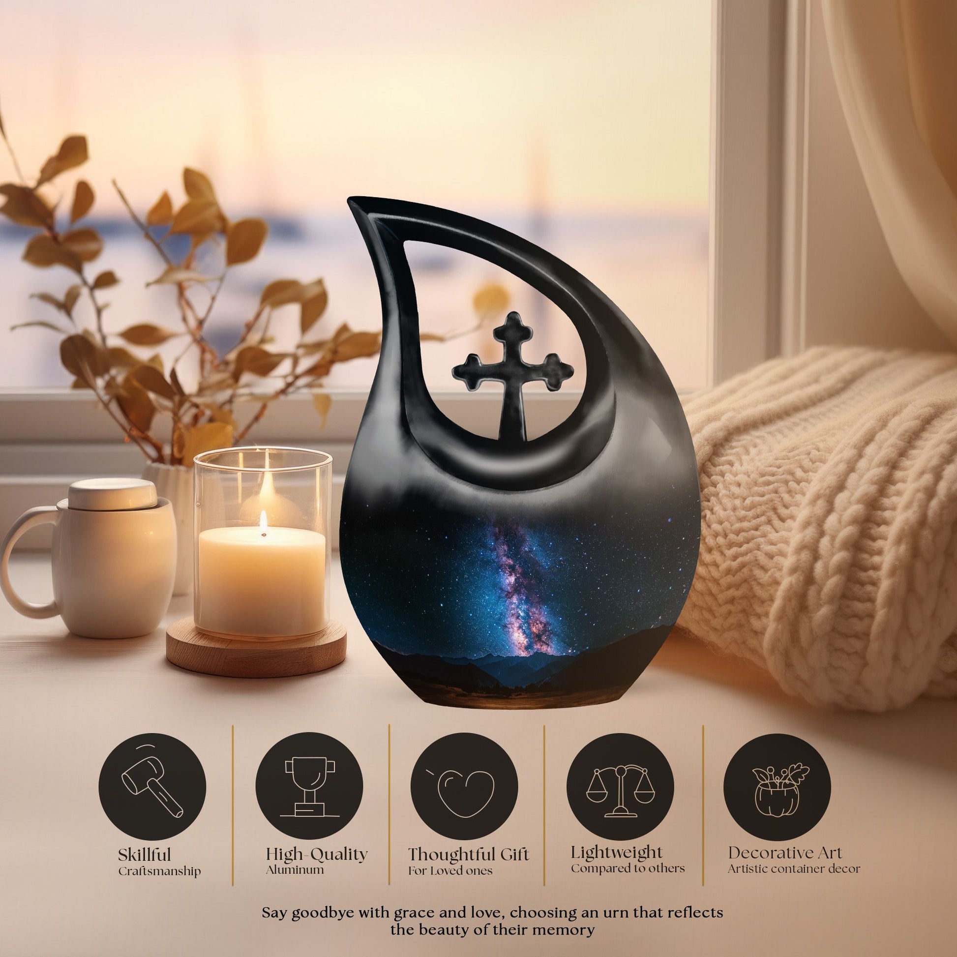 Galaxy Urns For Ashes - Large Urns For Human Ashes Adult