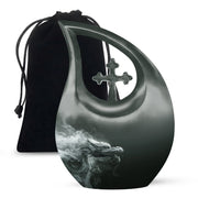Dragon Power Memorial Urn For Human Ashes - Artistic Aluminium Funeral Urn